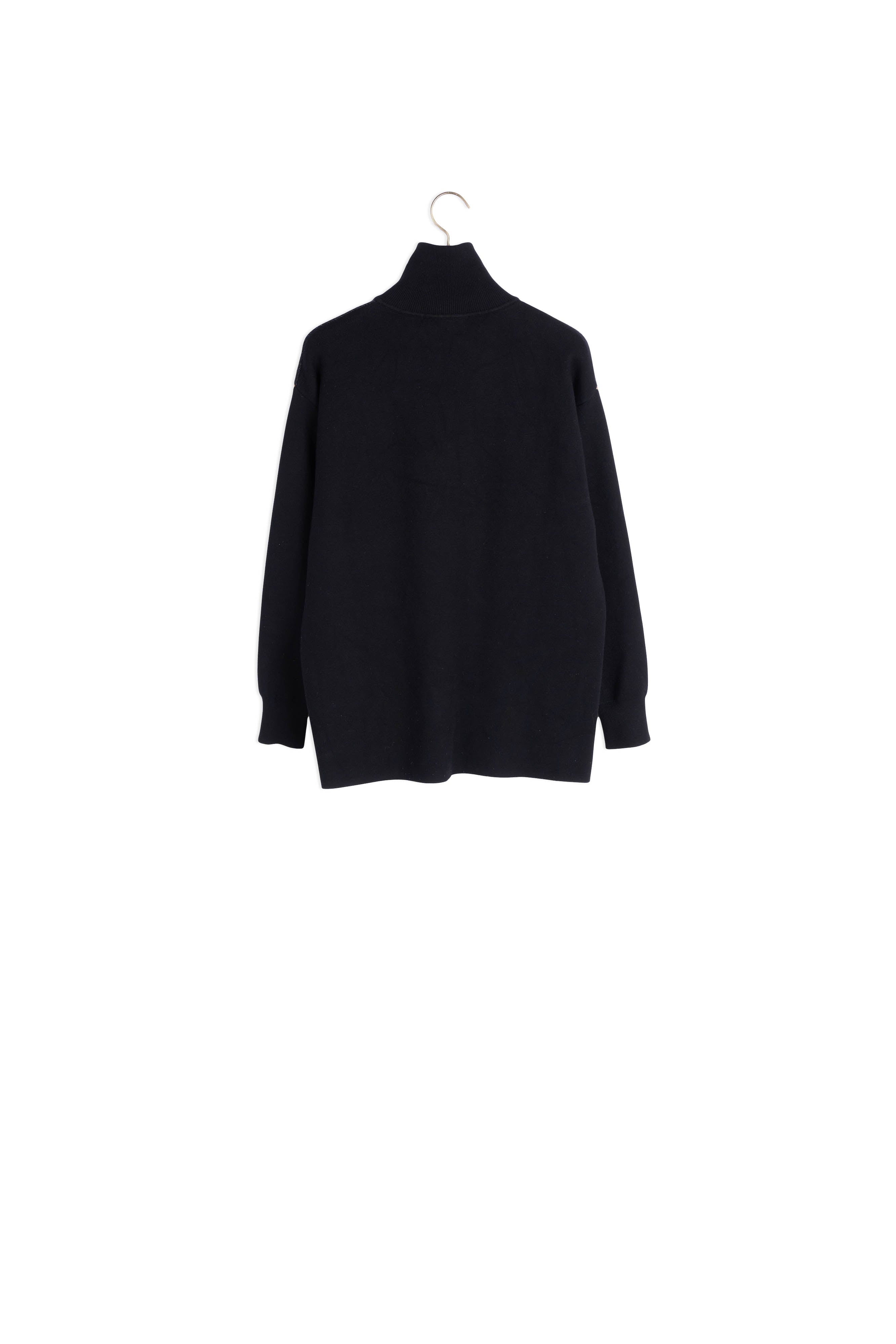 Pull tricolore à col montant zippé Sandro seconde main