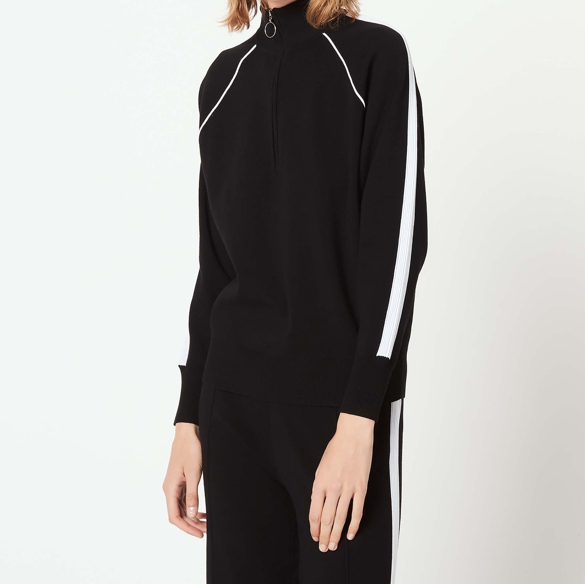 Pull en Maille avec col montant zippé Sandro seconde main