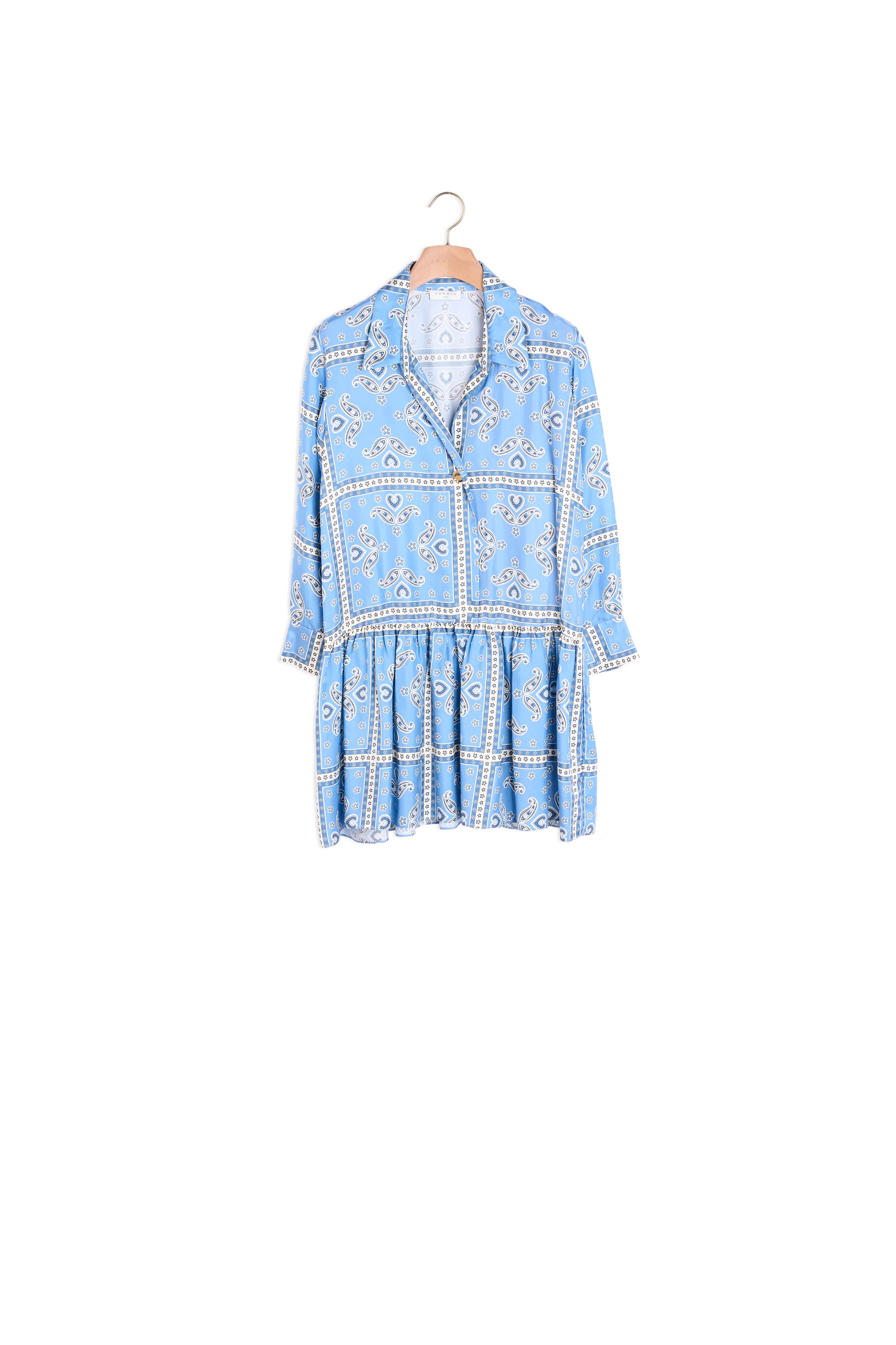 Robe imprimée en soie Sandro seconde main