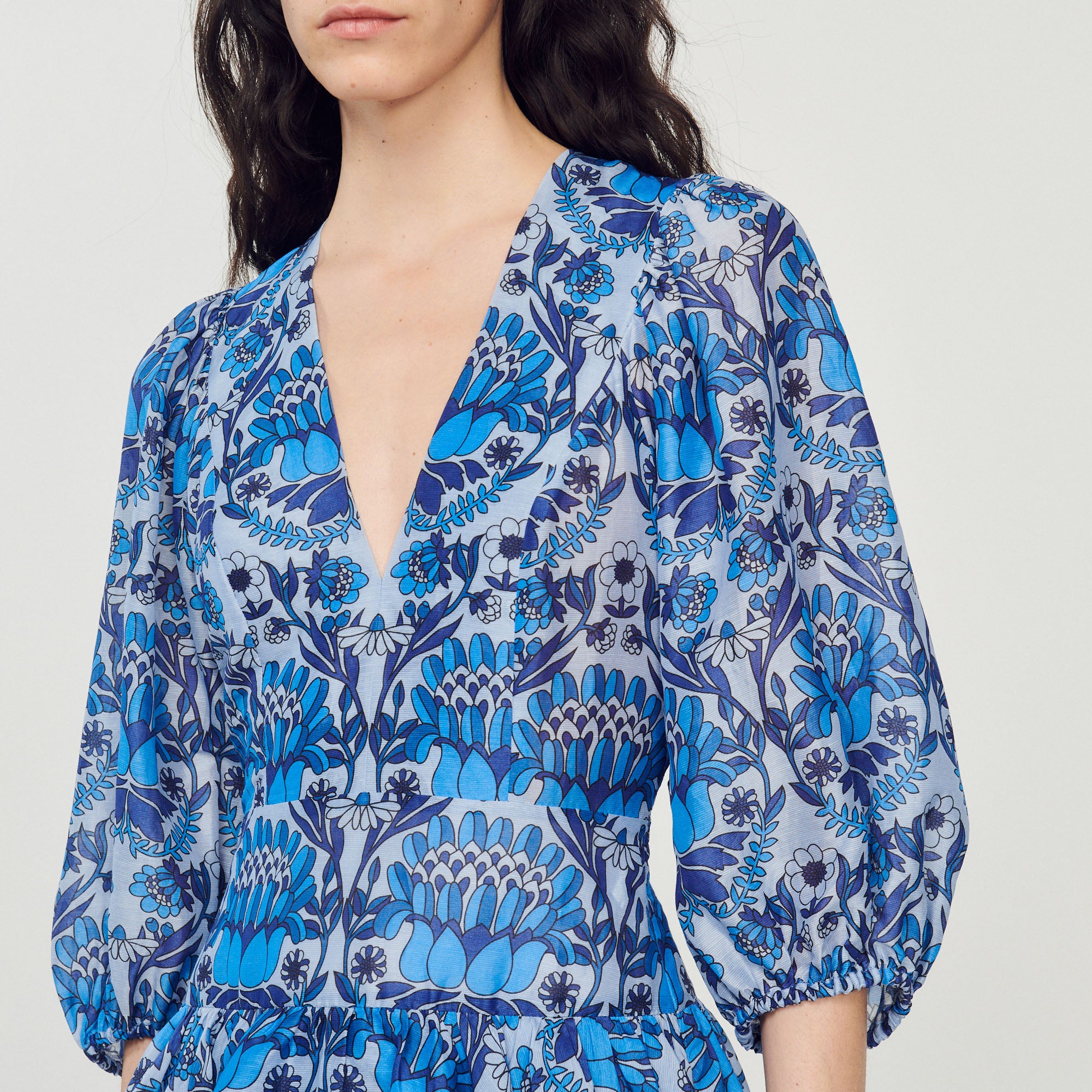 Robe courte imprimé foulard Sandro seconde main