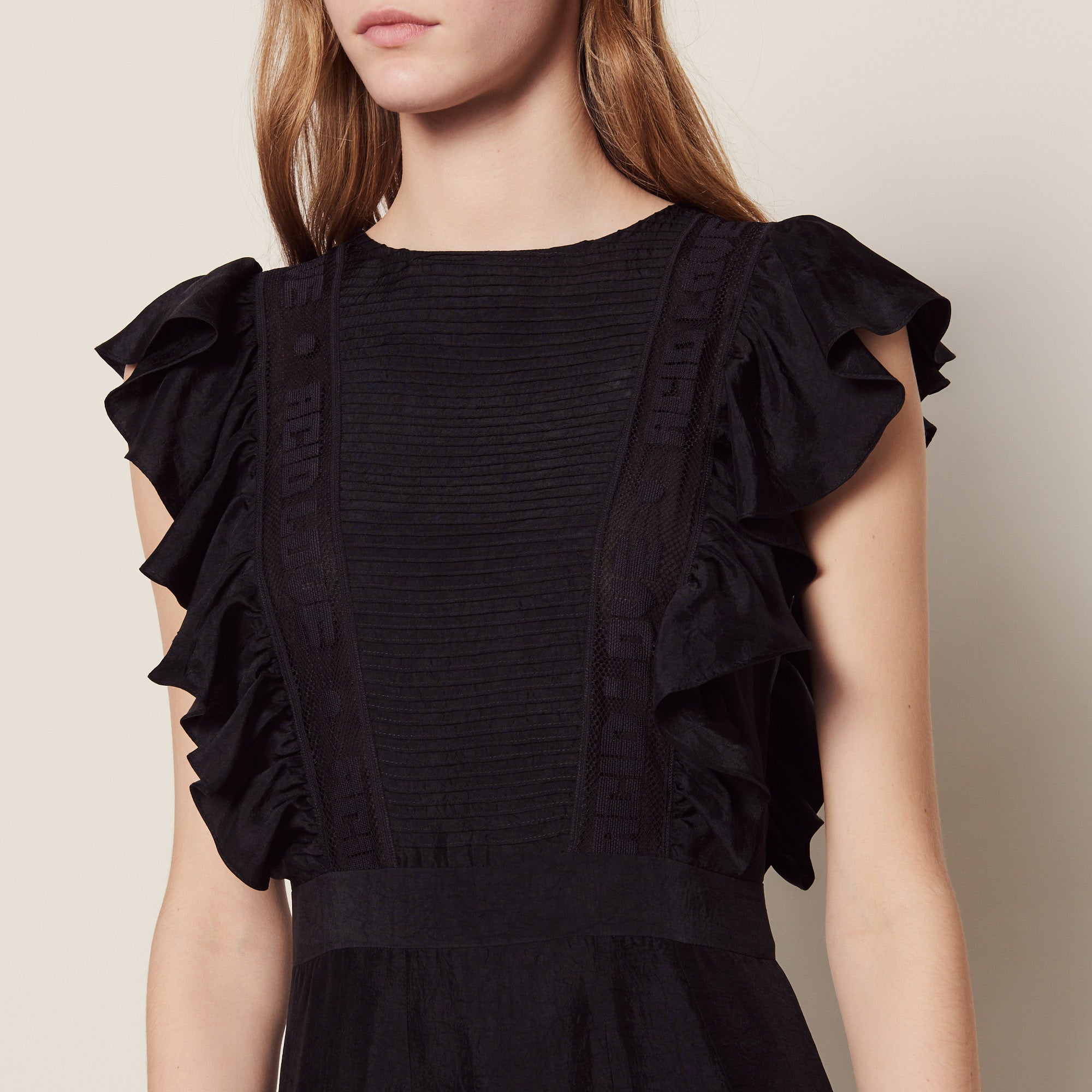 Robe longue fluide sans manches Sandro seconde main