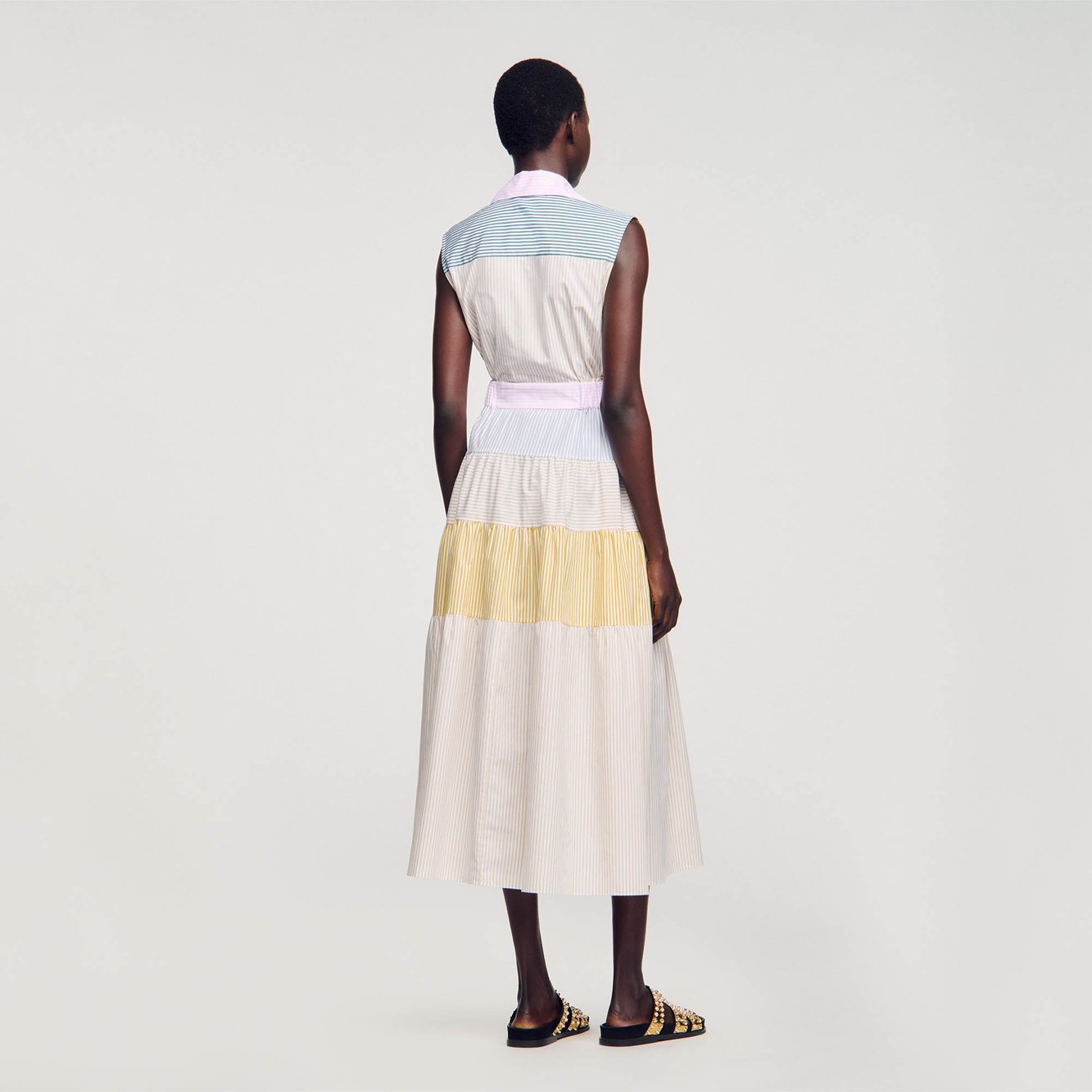 Robe longue patchwork Sandro seconde main