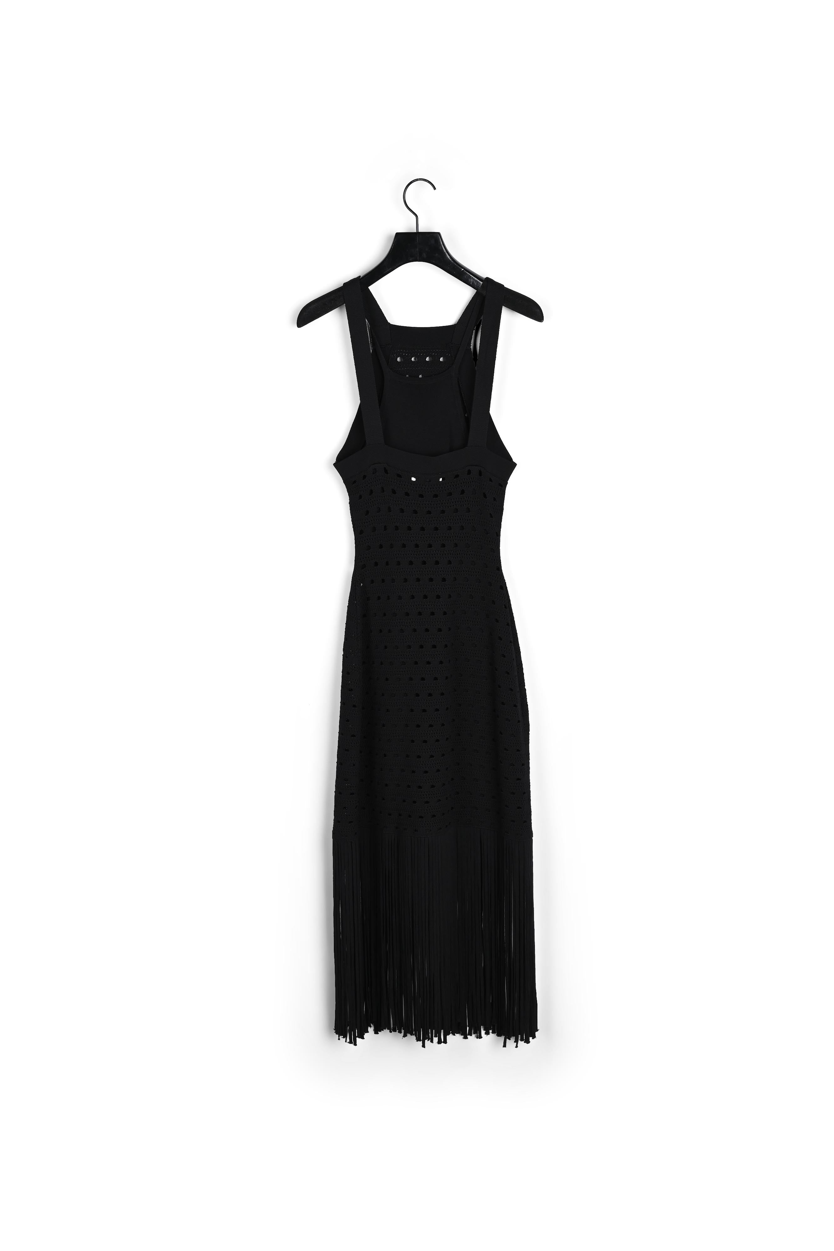 Robe midi frangée en Maille Sandro seconde main