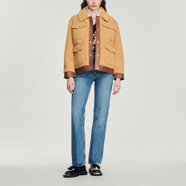 Manteau en fausse fourrure Sandro seconde main