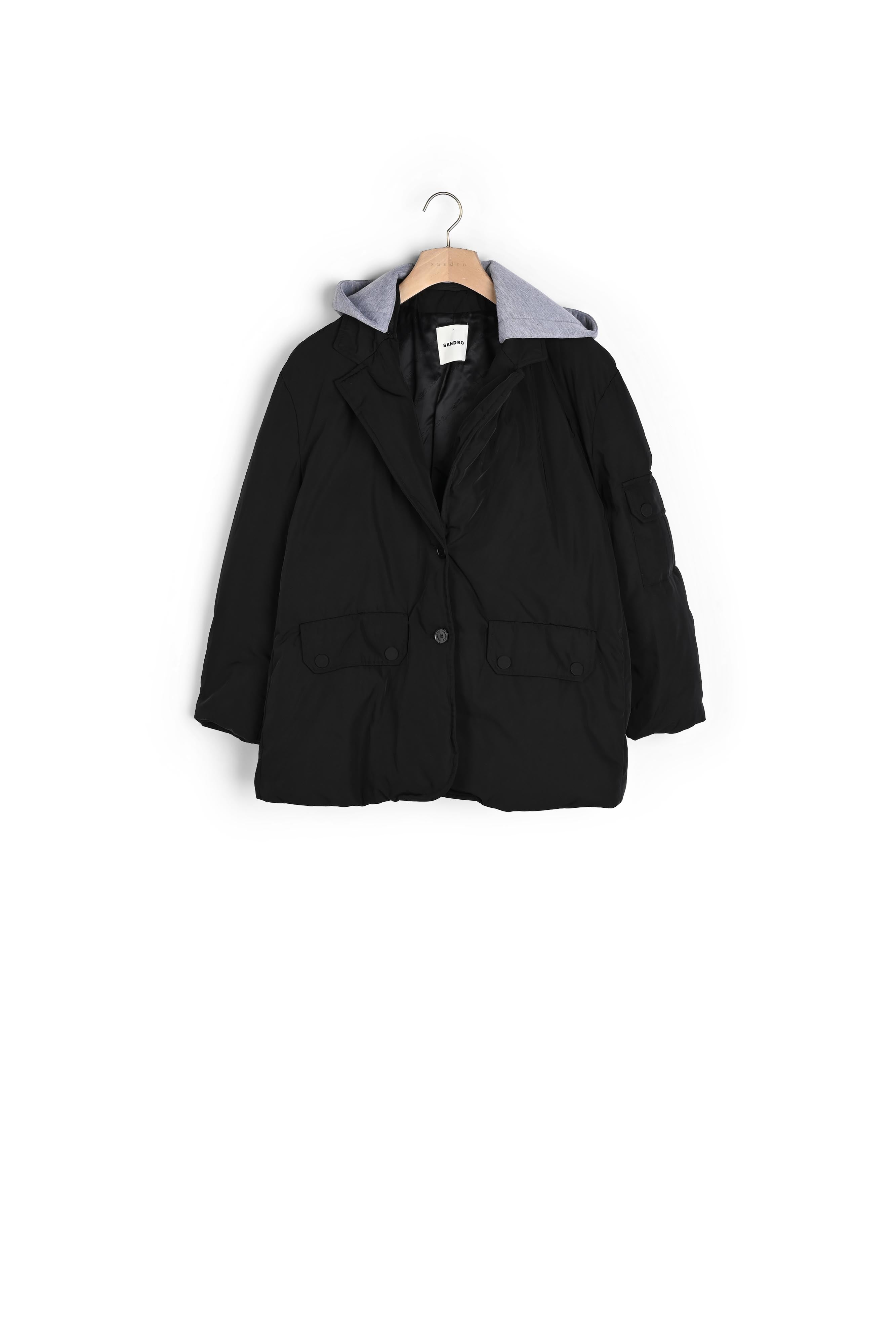 Manteau à capuche contrastée Sandro seconde main