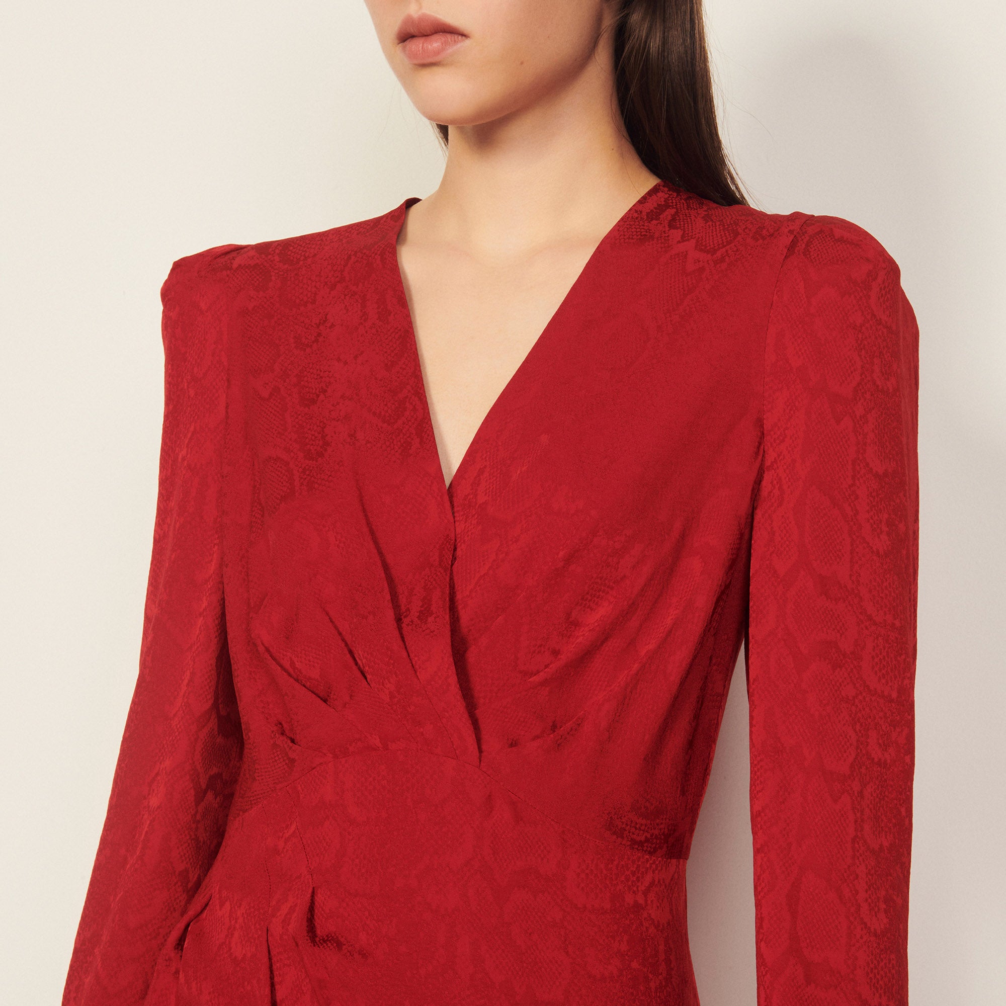 Robe courte en jacquard effet python Sandro seconde main