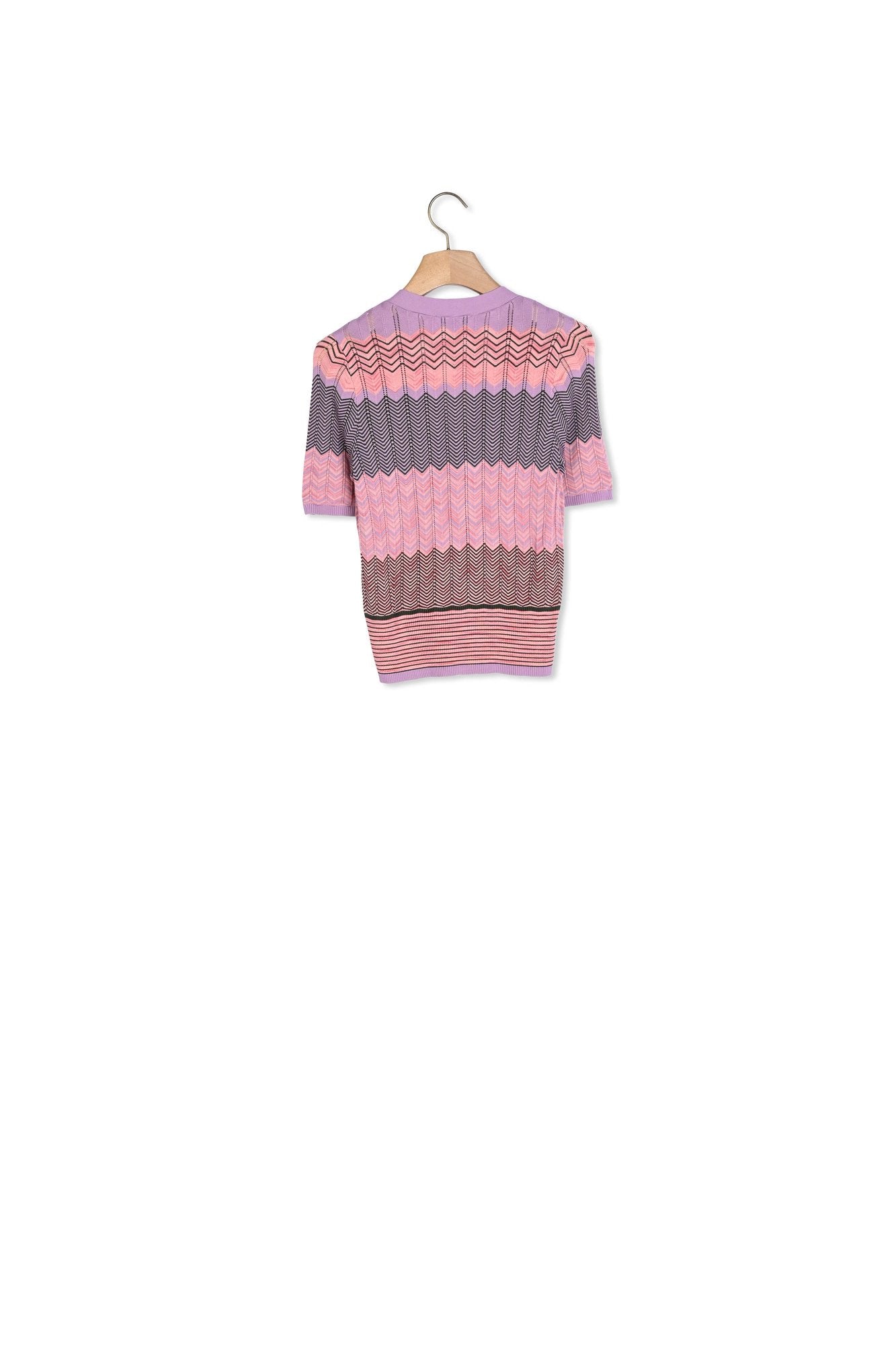 Cardigan manches courtes à rayures Sandro seconde main