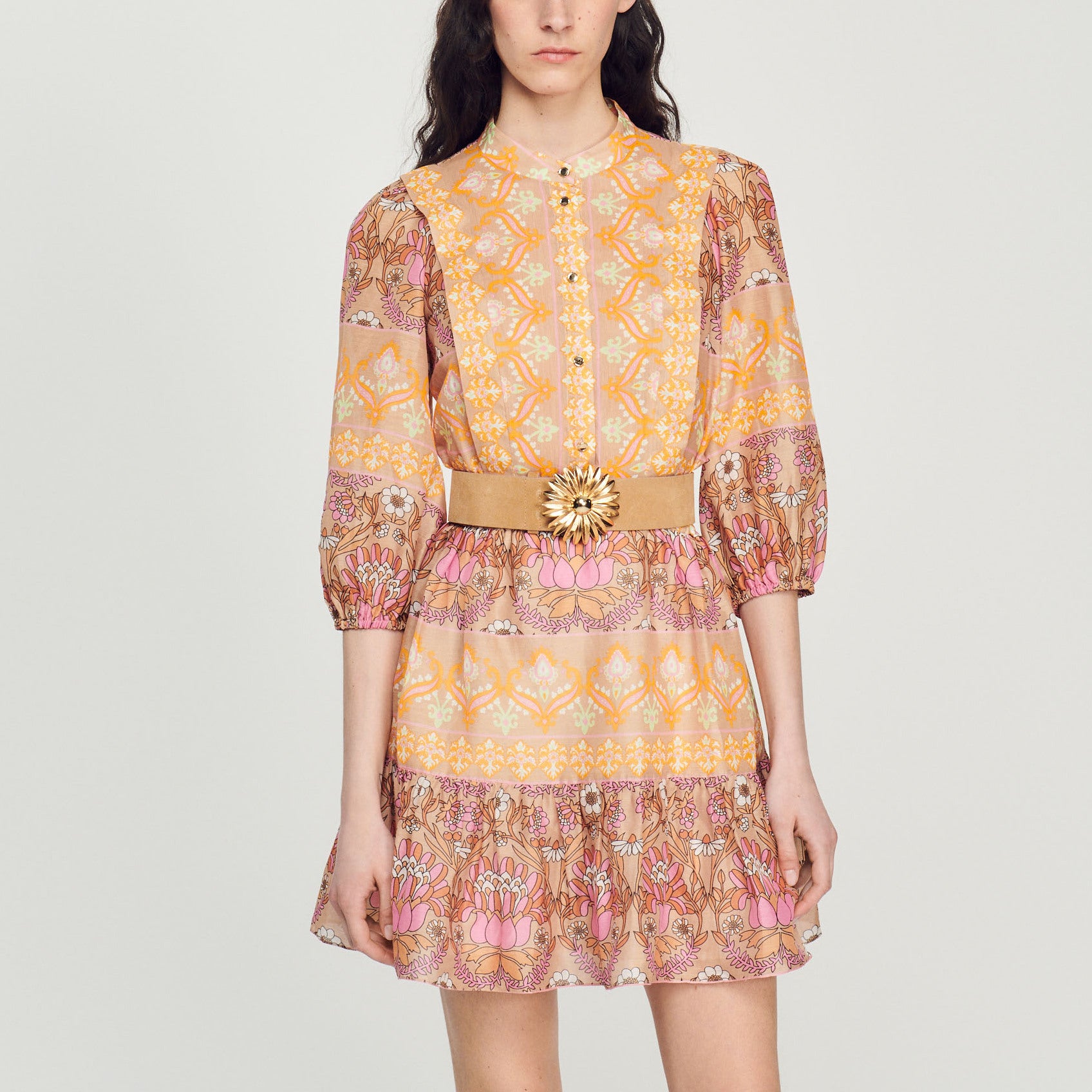 Robe courte imprimé mix foulard Sandro seconde main