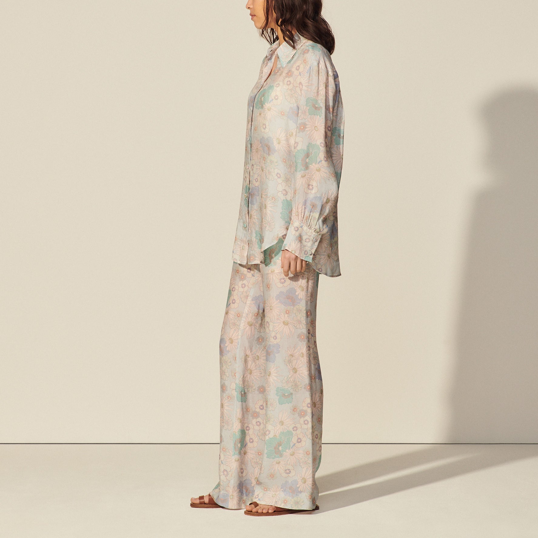 Chemise en voile imprimée Sandro seconde main