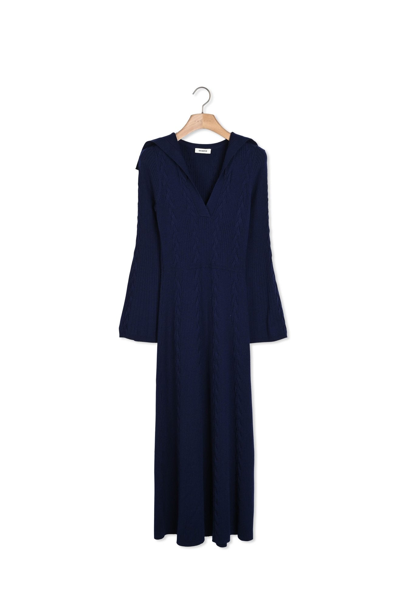 Robe longue à col vareuse Sandro seconde main