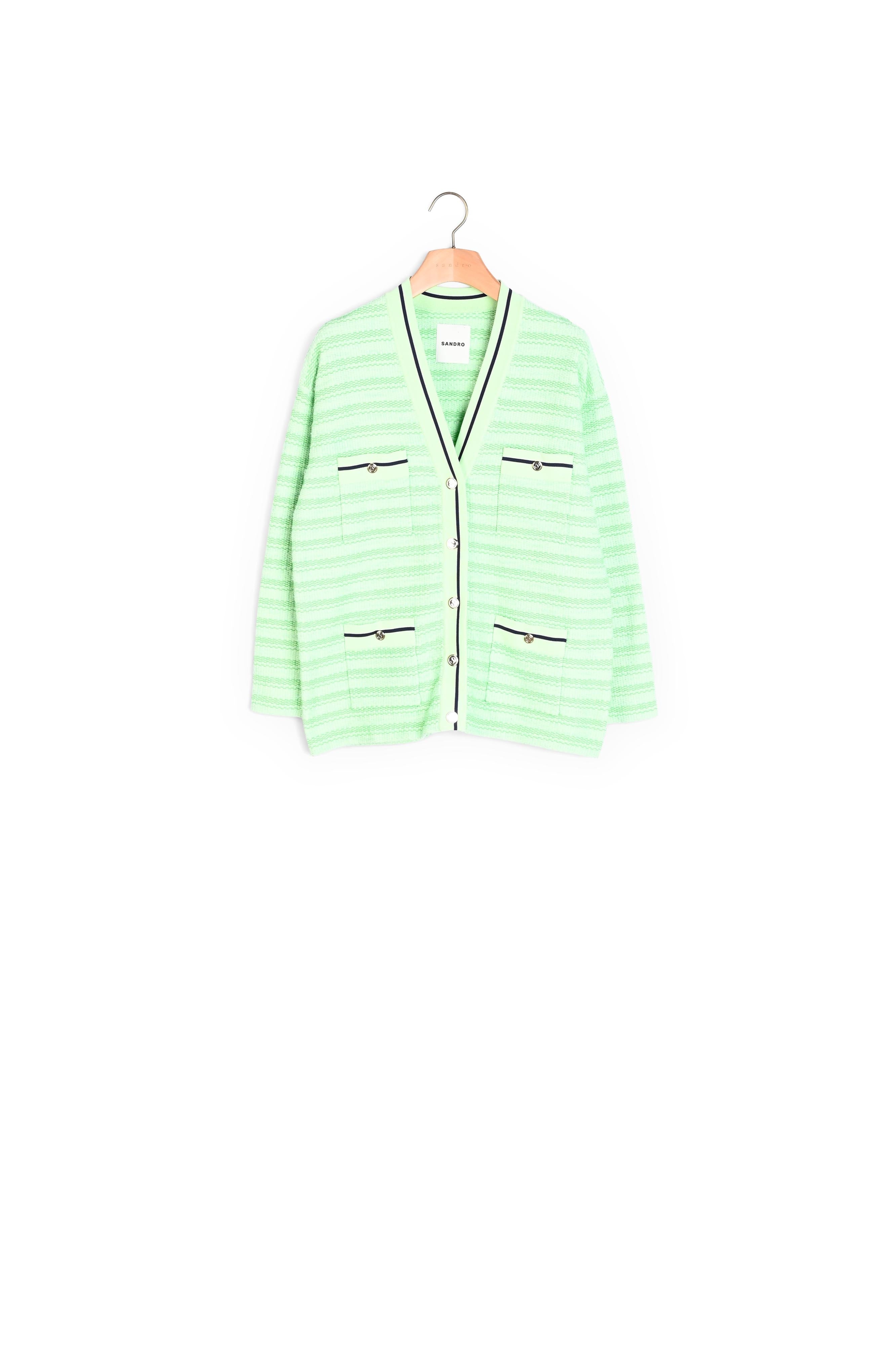 Cardi-coat bicolore Sandro seconde main