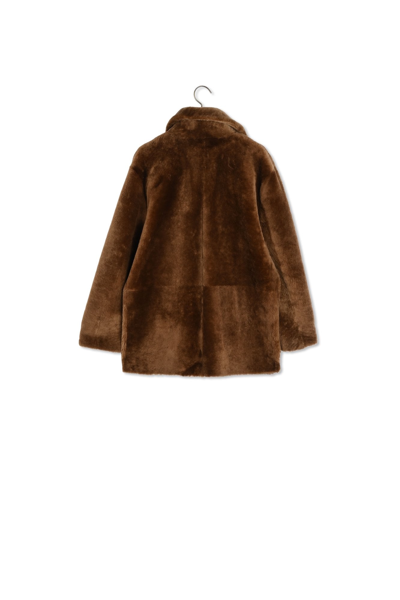 Manteau en peau lainée à grand col Sandro seconde main