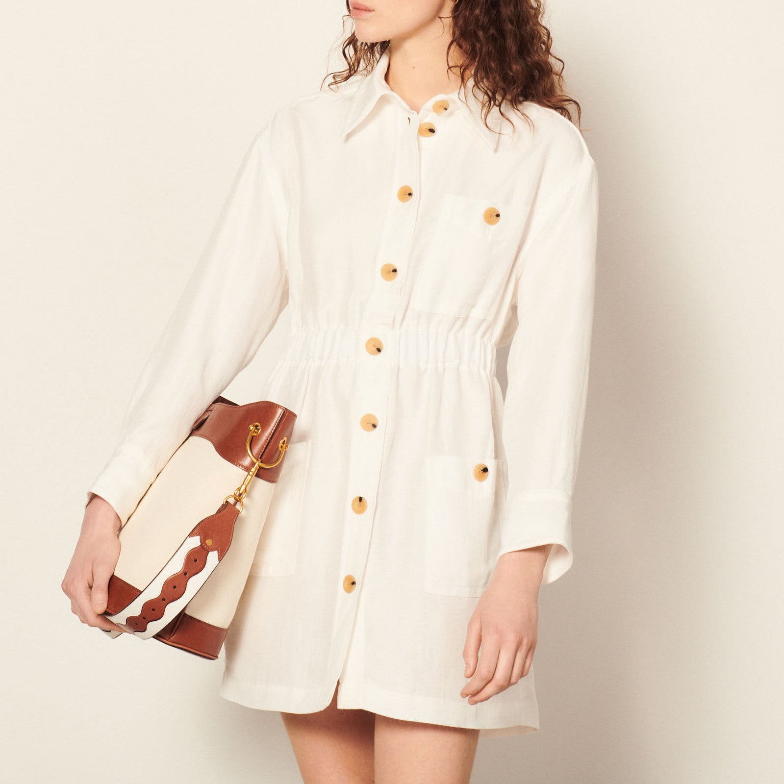 Robe Ecru Sandro seconde main