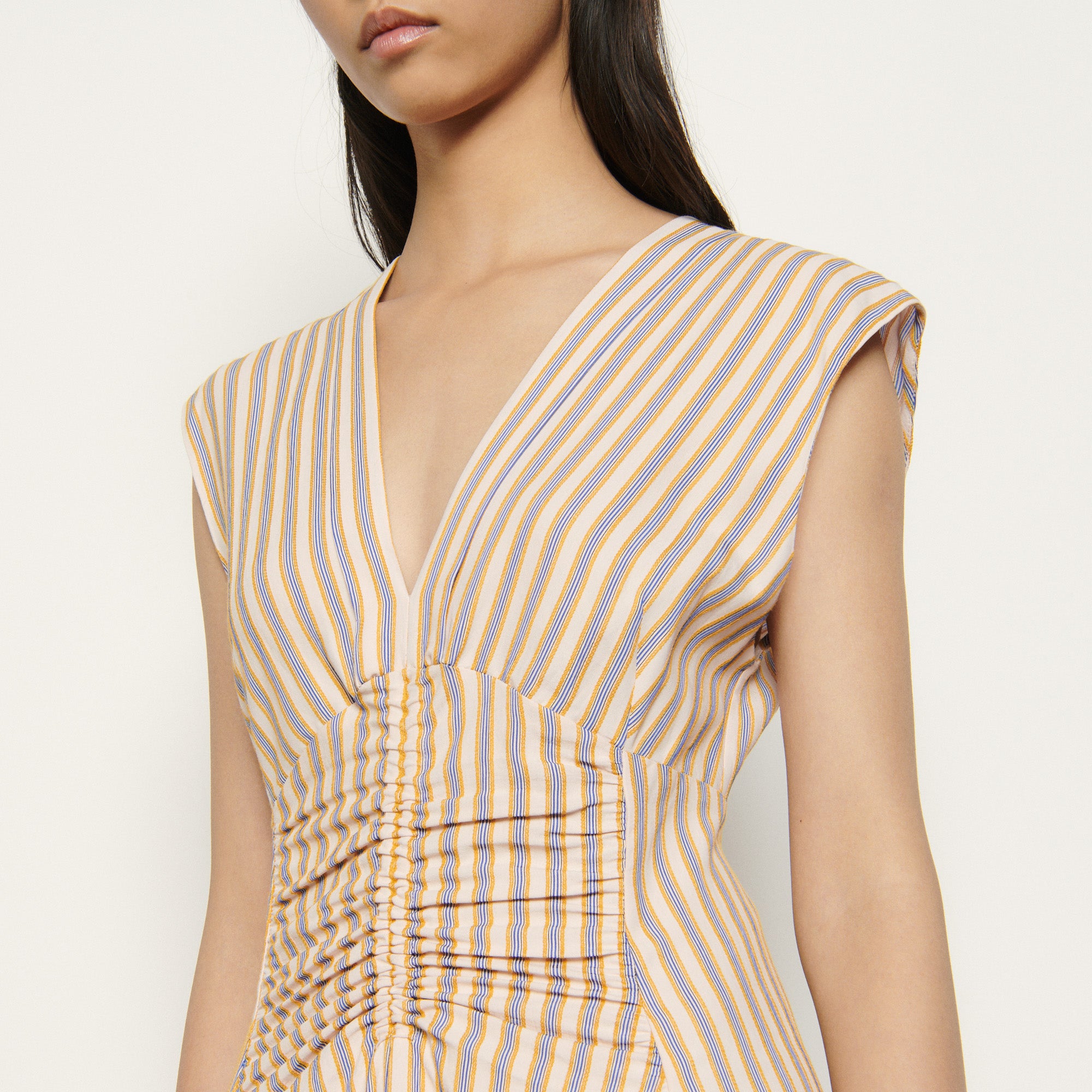 Robe longue à rayures fantaisies Sandro seconde main