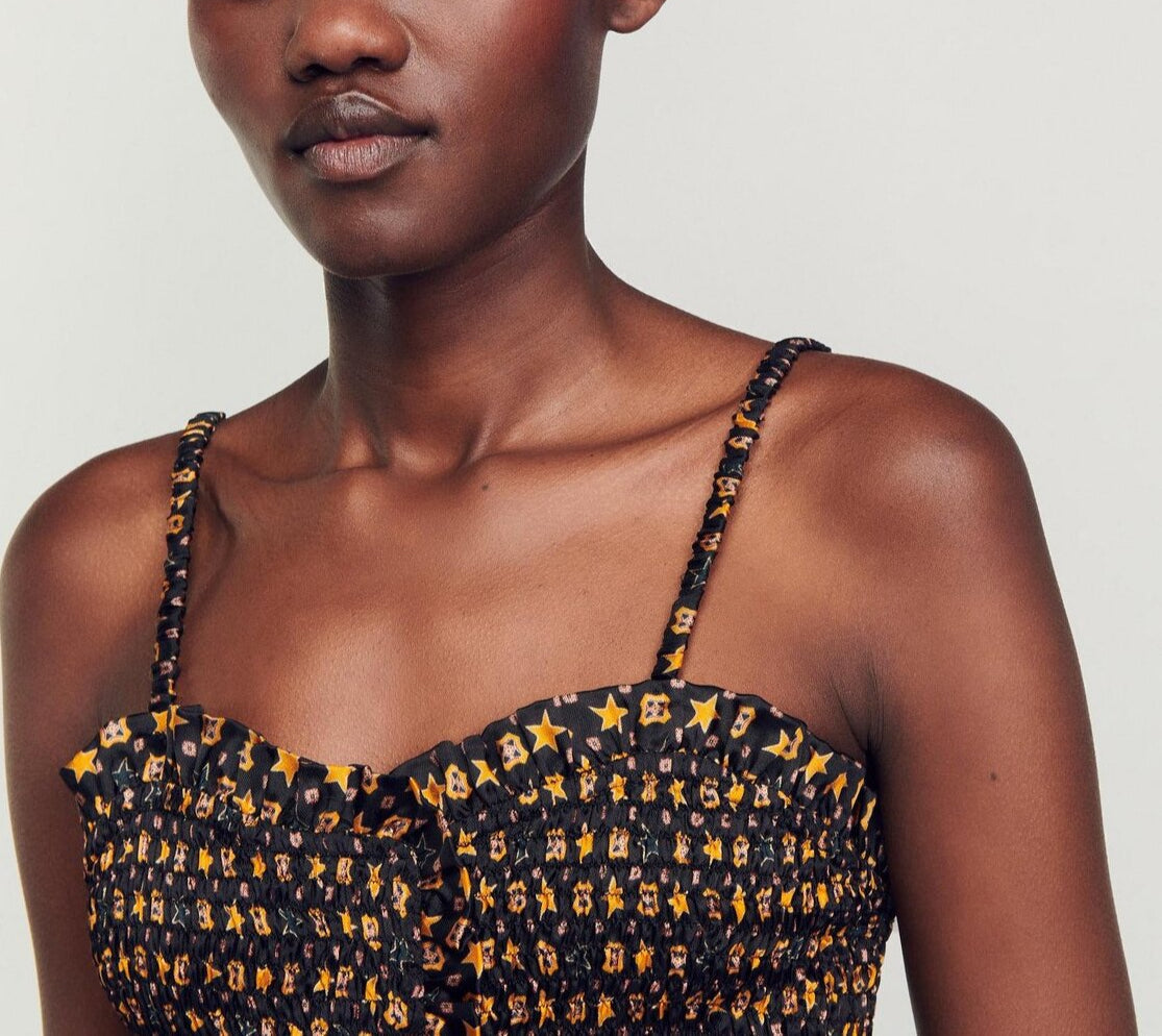 Top court smocké Sandro seconde main