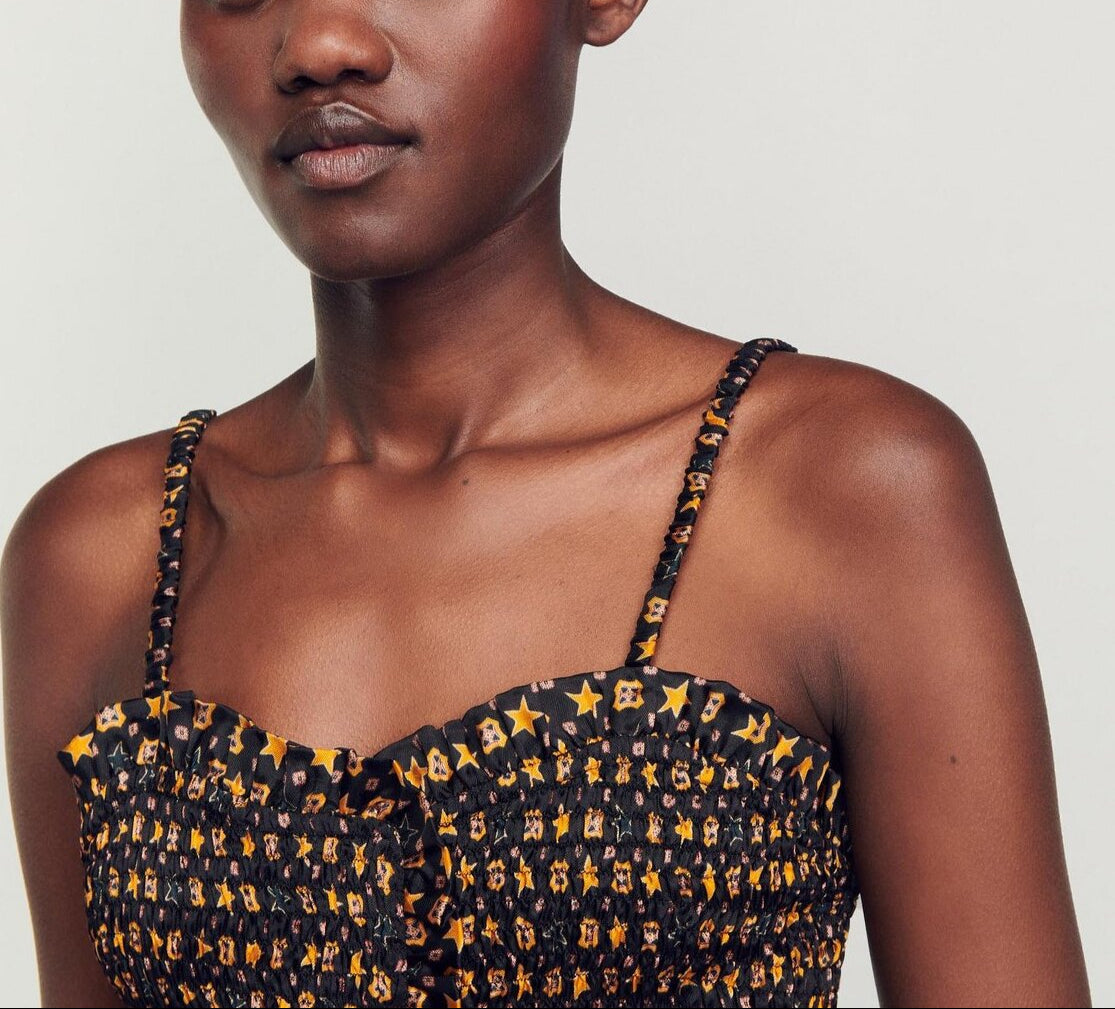 Top court smocké Sandro seconde main