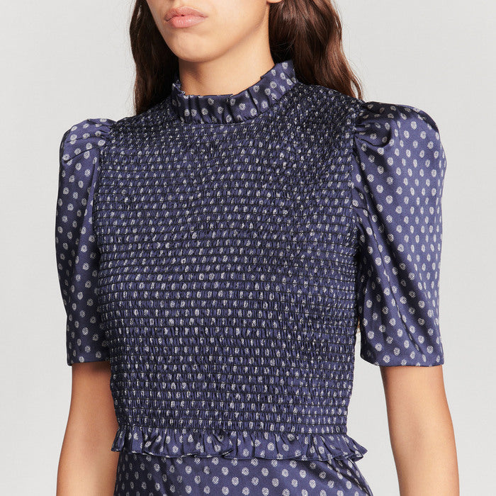 Robe courte à imprimé pois Sandro seconde main