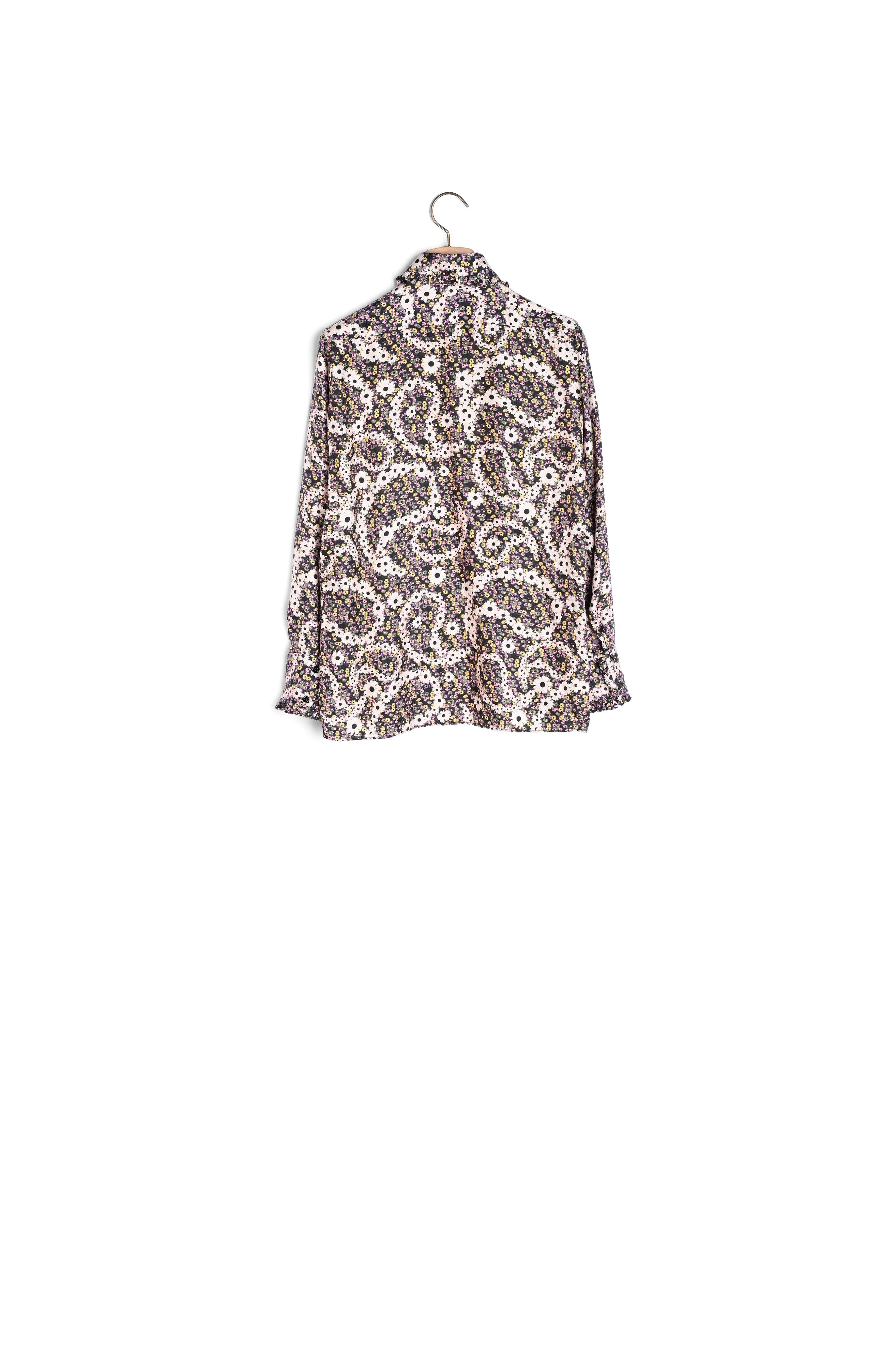 Chemise en soie imprimé fleurs Sandro seconde main