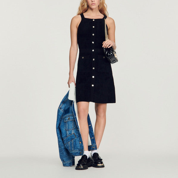 Robe sans manches effet velours Sandro seconde main