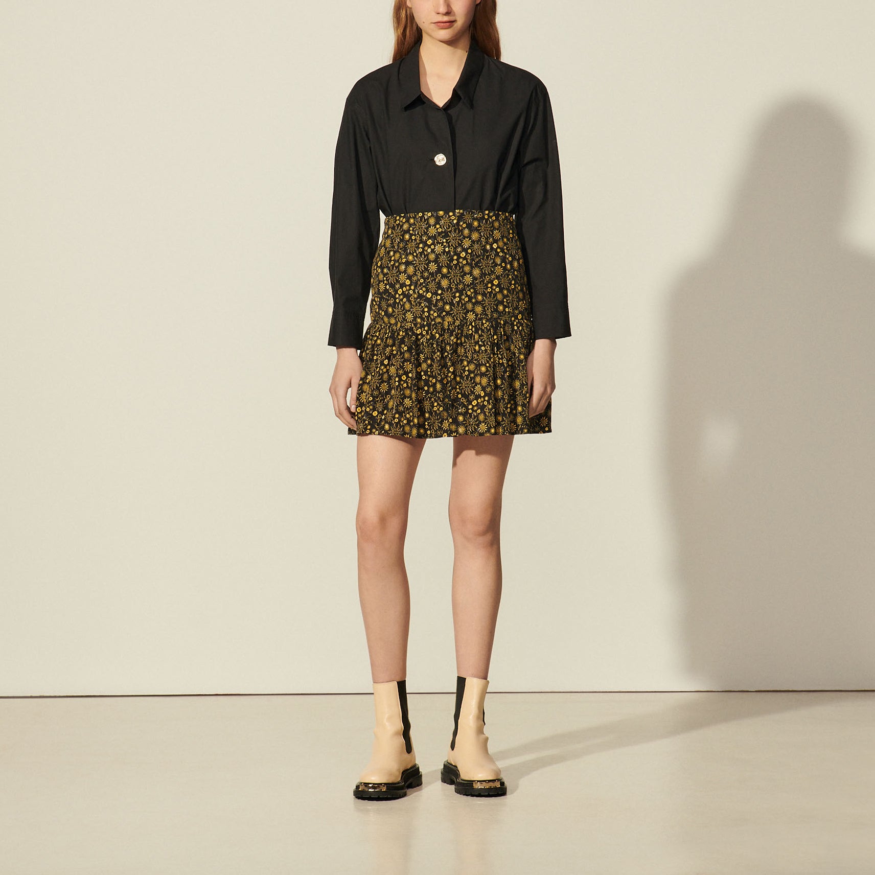 Jupe courte imprimée Sandro seconde main