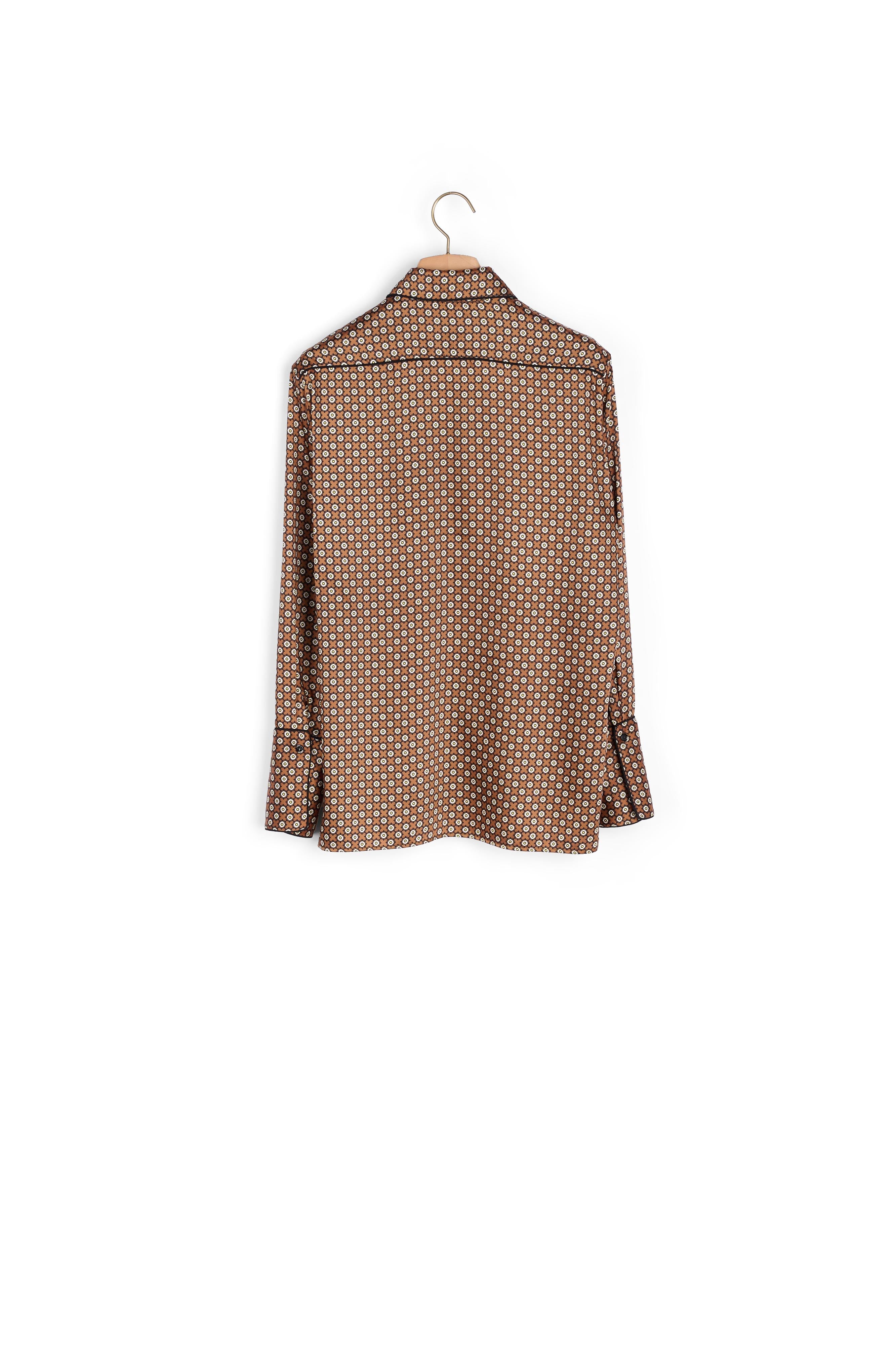 Chemise Marron / Noir Sandro seconde main