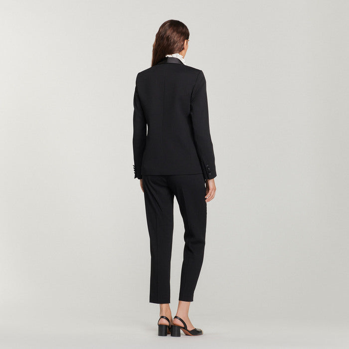 Veste de smoking à empiècement satin Sandro seconde main