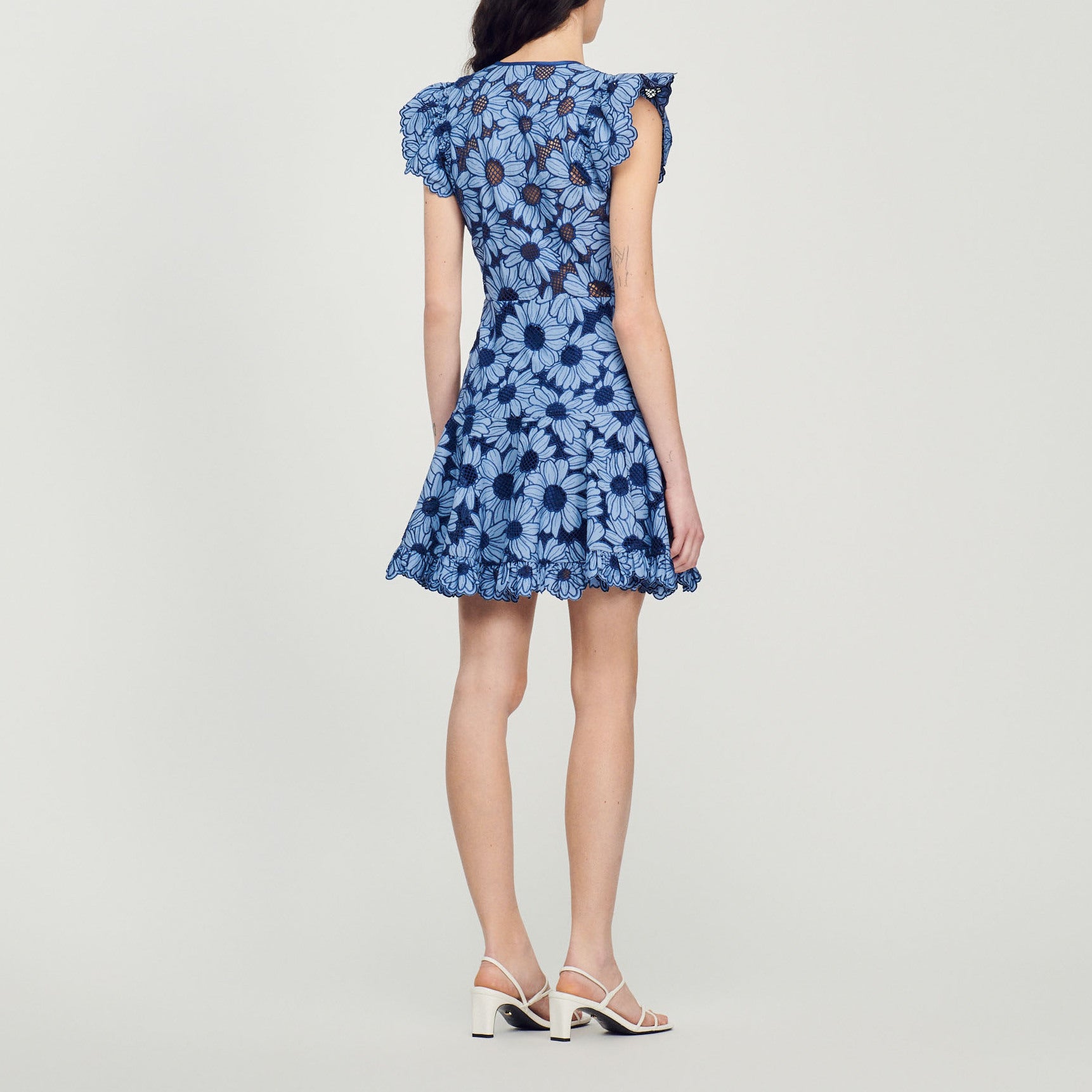 Robe guipure marguerites Sandro seconde main