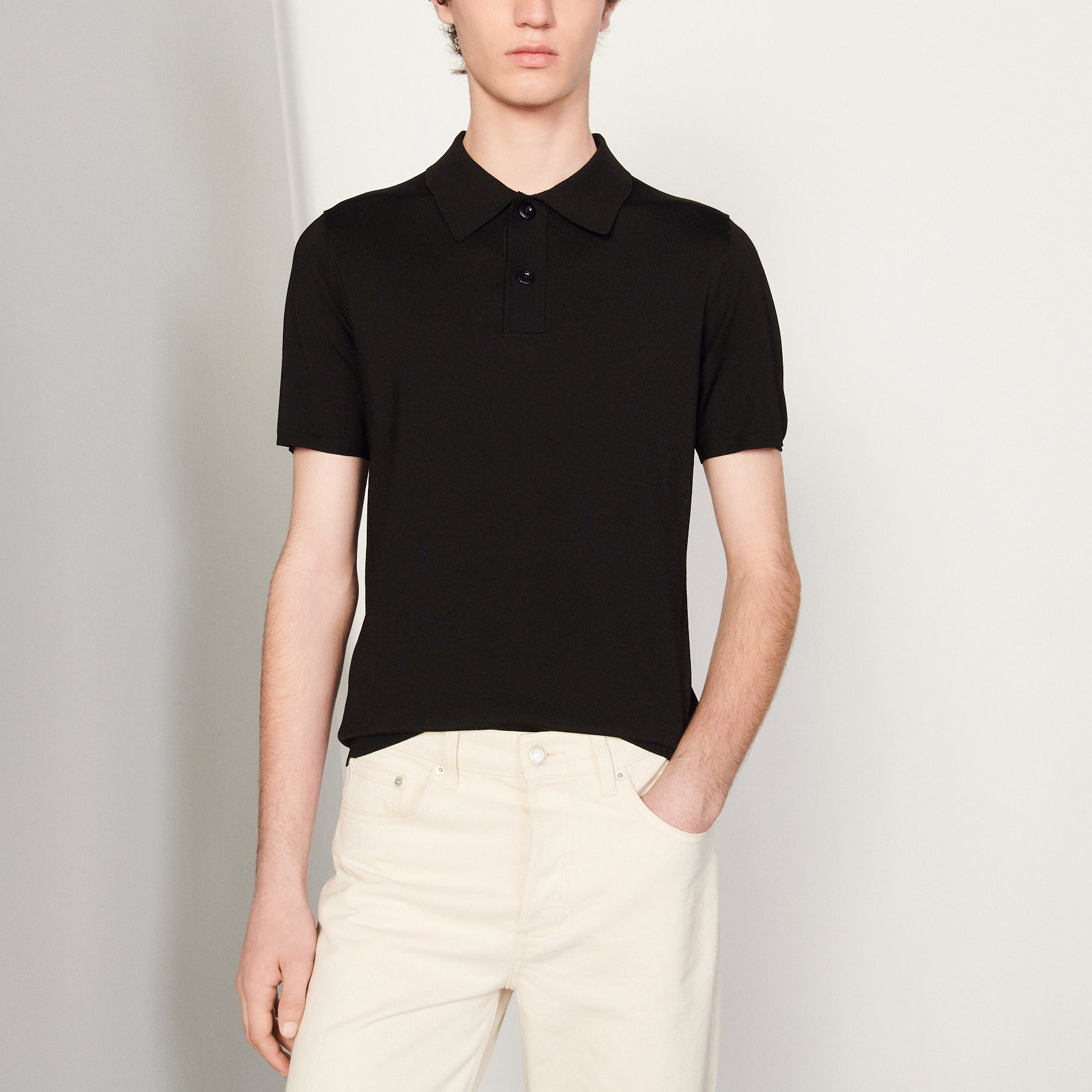 Polo en Maille à manches courtes Sandro seconde main