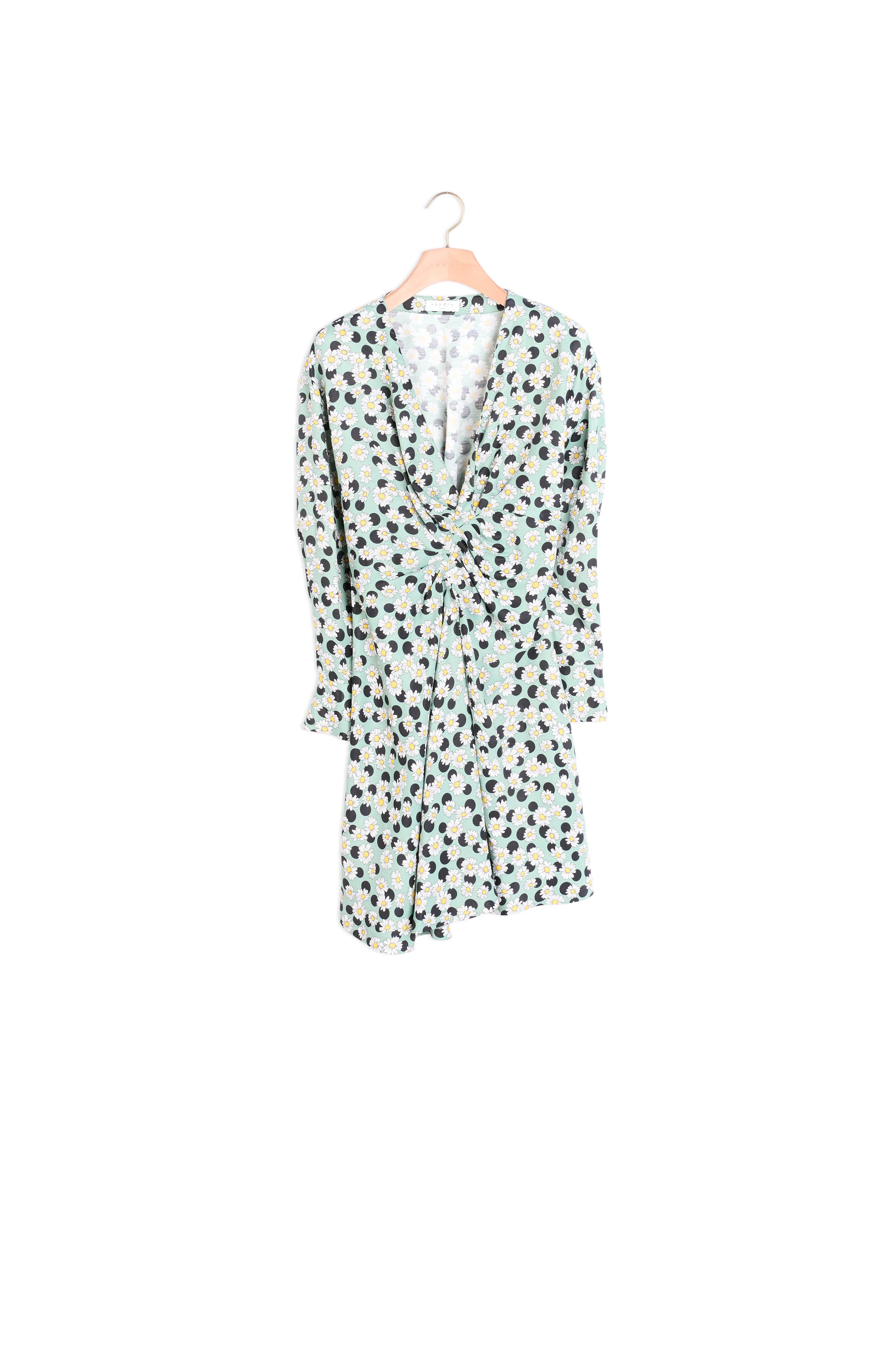 Robe courte imprimée avec fronces Sandro seconde main