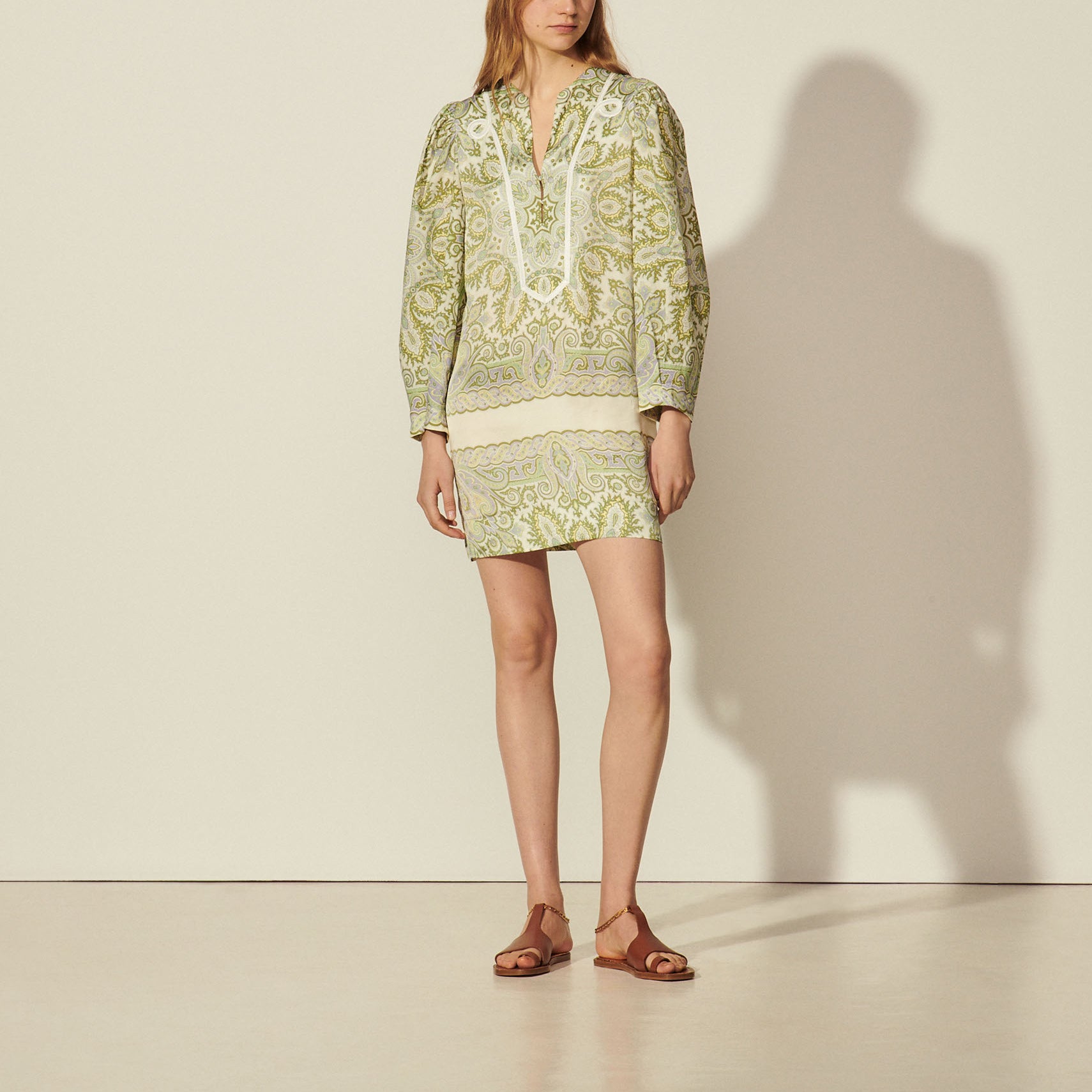 Robe imprimée foulard Sandro seconde main