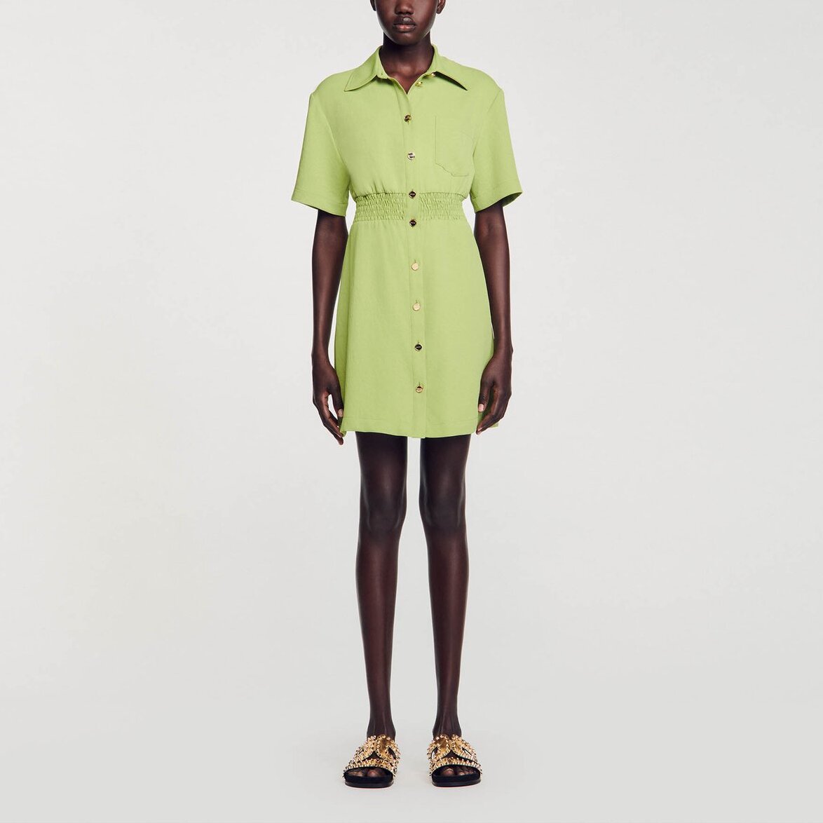 Robe courte boutonnée Sandro seconde main