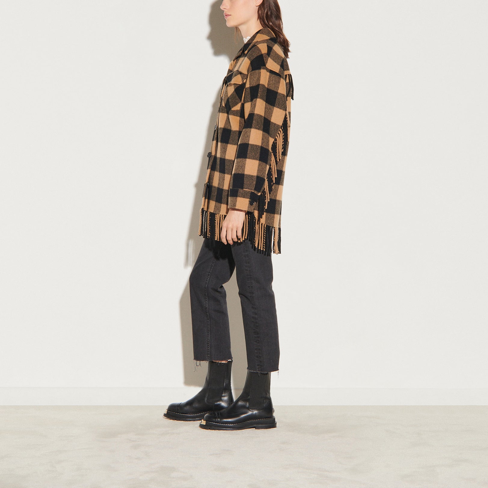 Veste Chemise oversize à carreaux Sandro seconde main