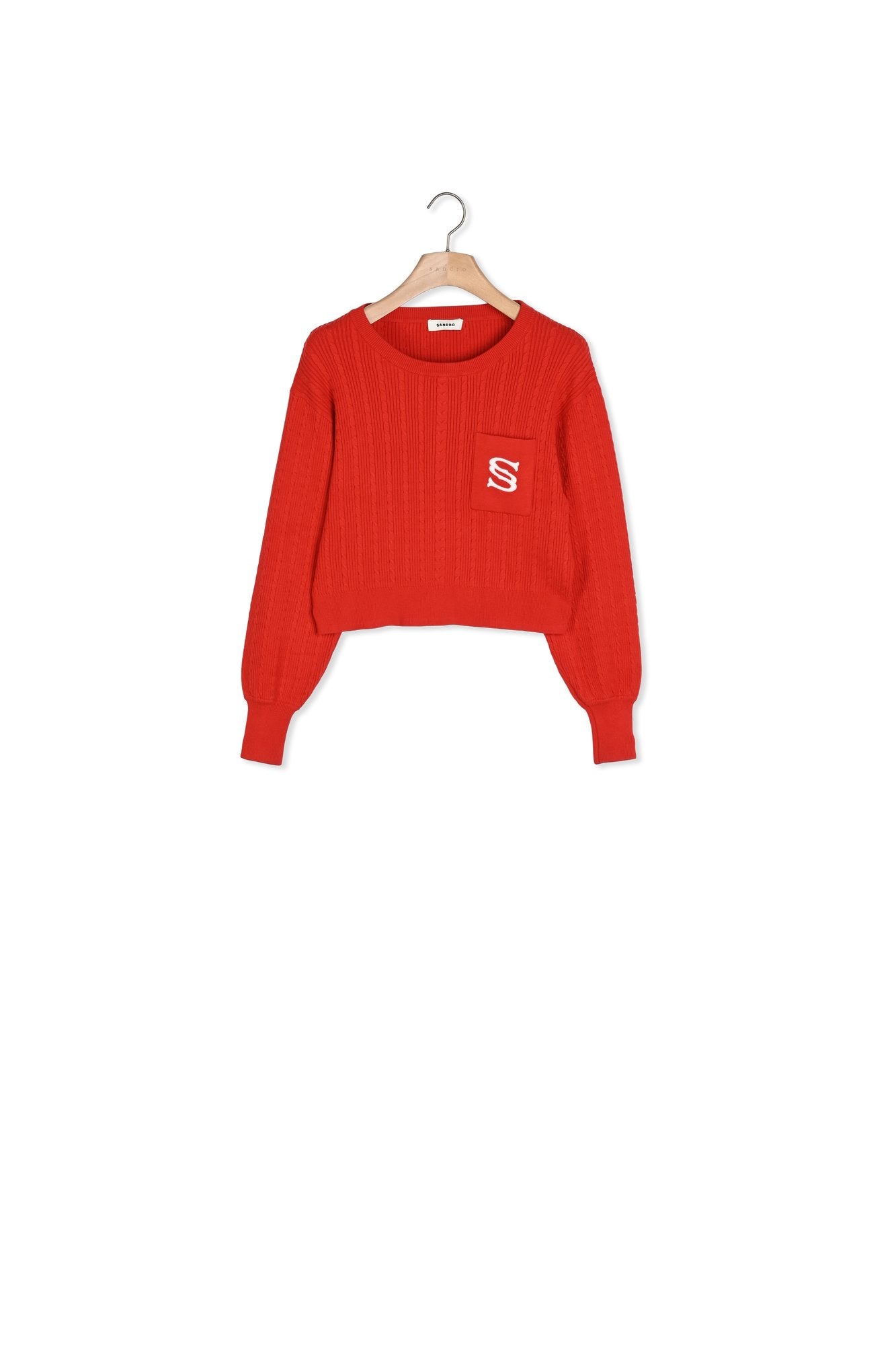 Pull court brodé Sandro seconde main