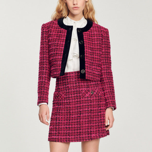 Jupe courte en tweed Sandro seconde main