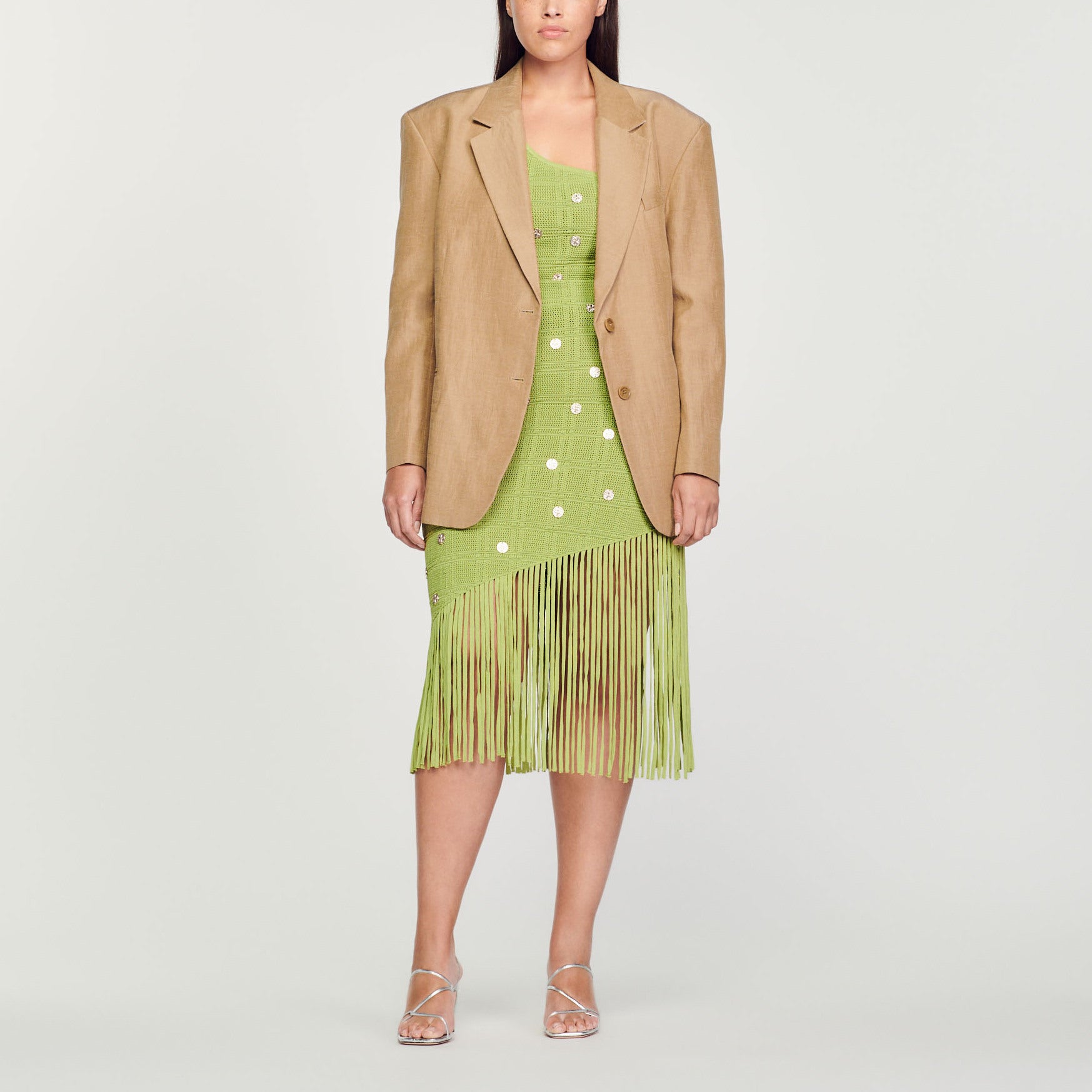 Jupe en Maille frangée Sandro seconde main