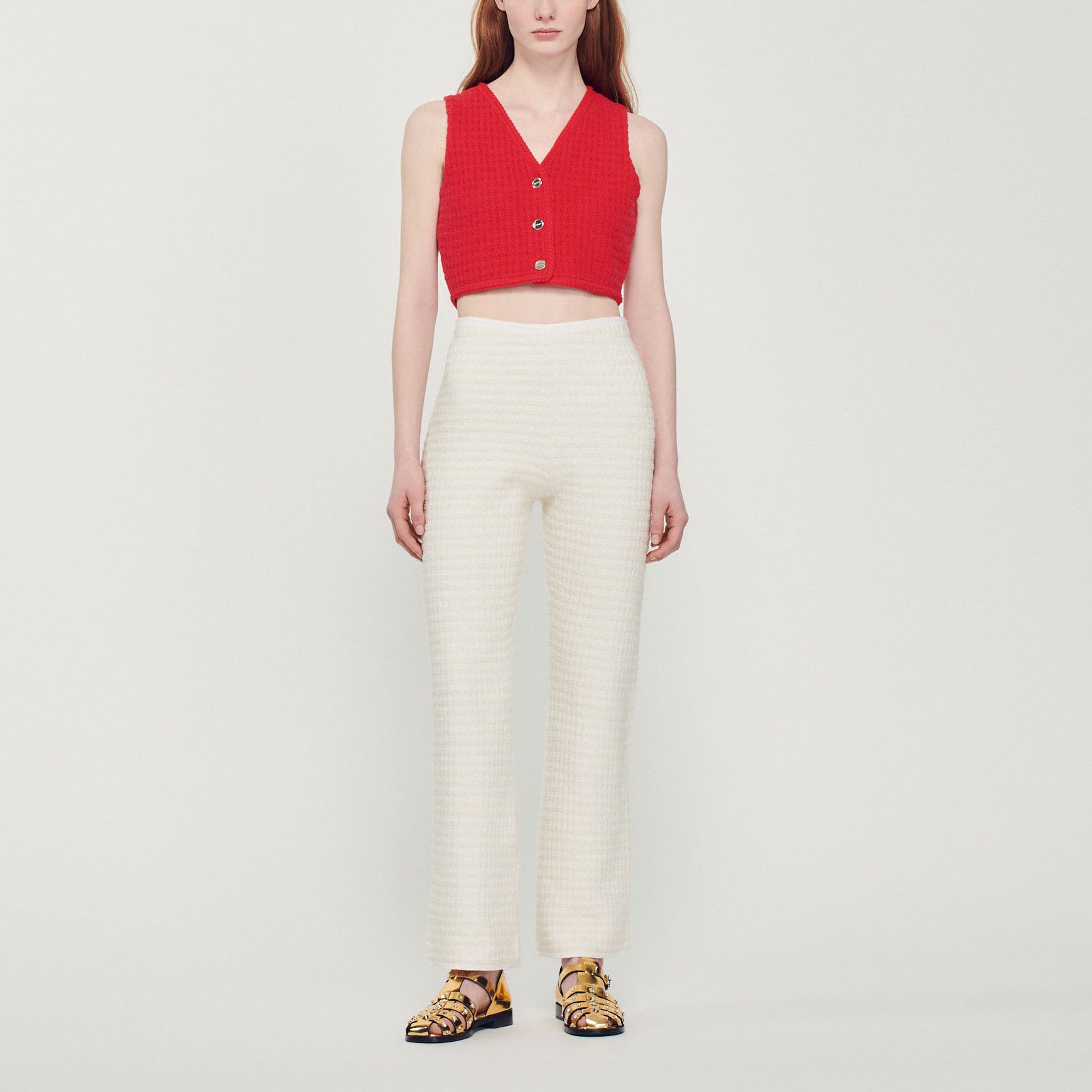 Pantalon en tweed Sandro seconde main