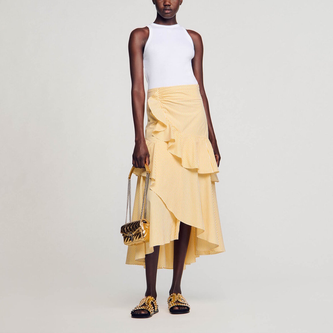 Jupe longue asymétrique Sandro seconde main