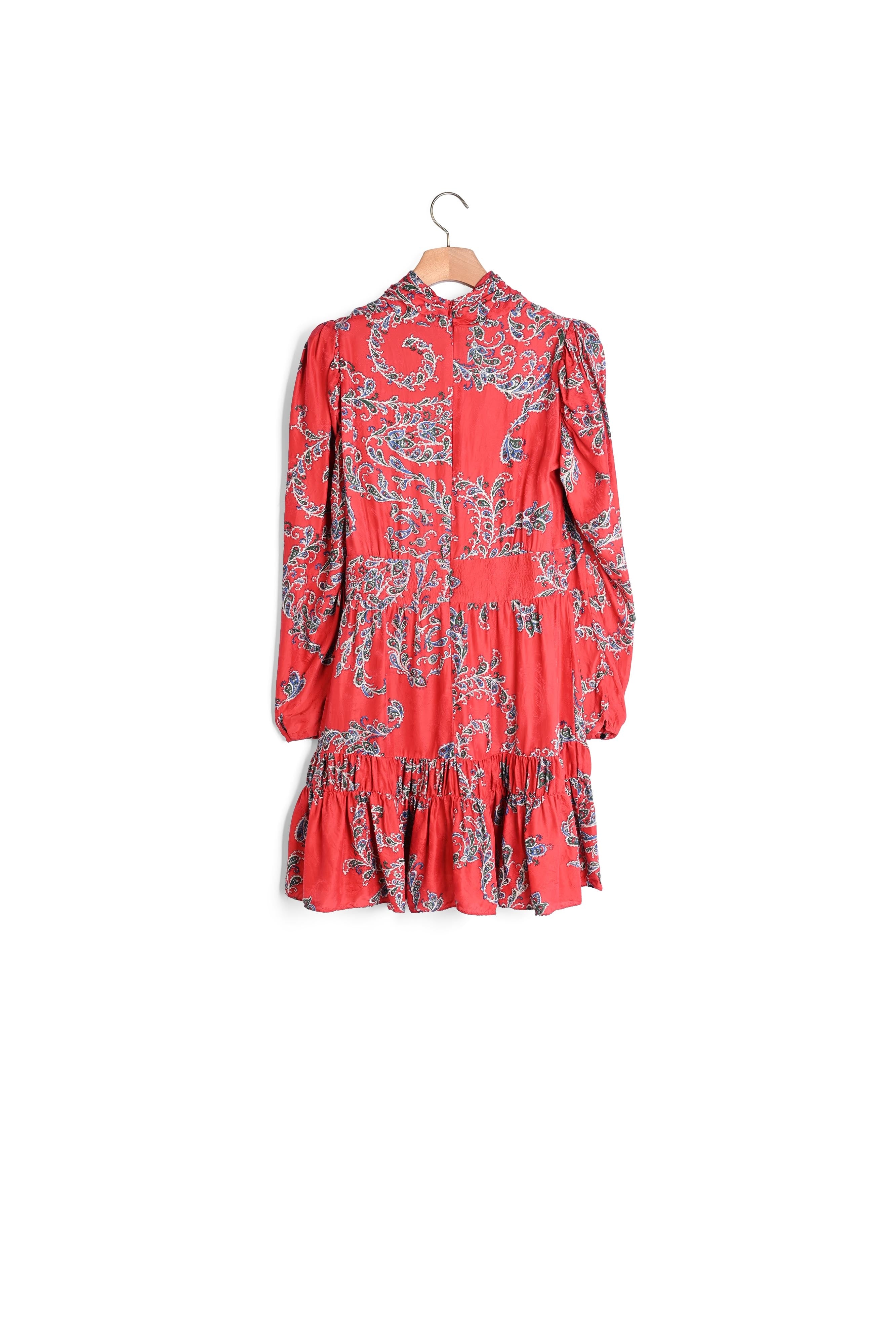 Robe courte imprimée à encolure drapée Sandro seconde main