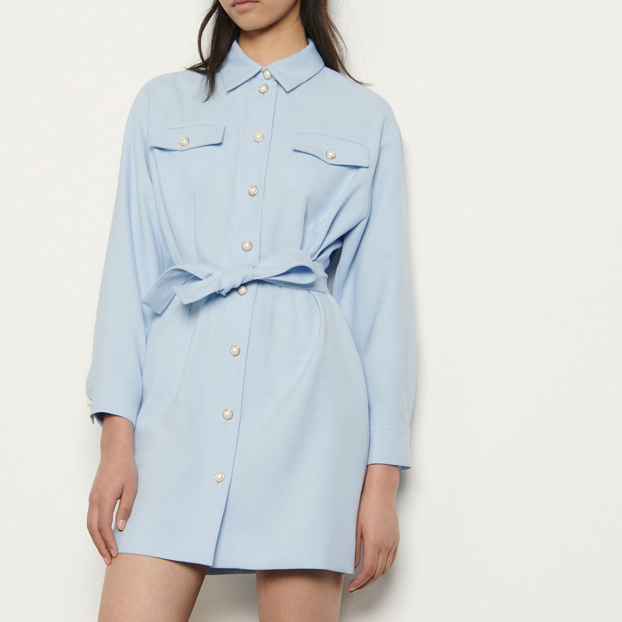 Robe Chemise à boutons fantaisie Sandro seconde main