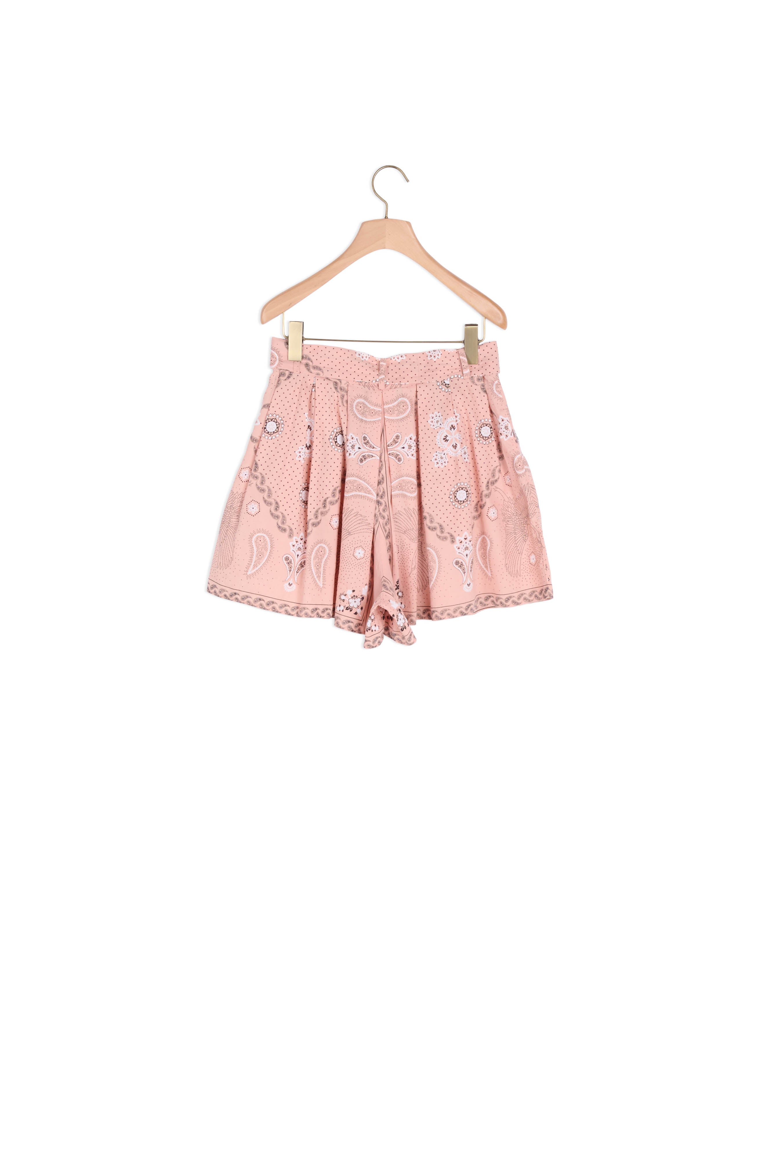 Short imprimé en lin et coton Sandro seconde main