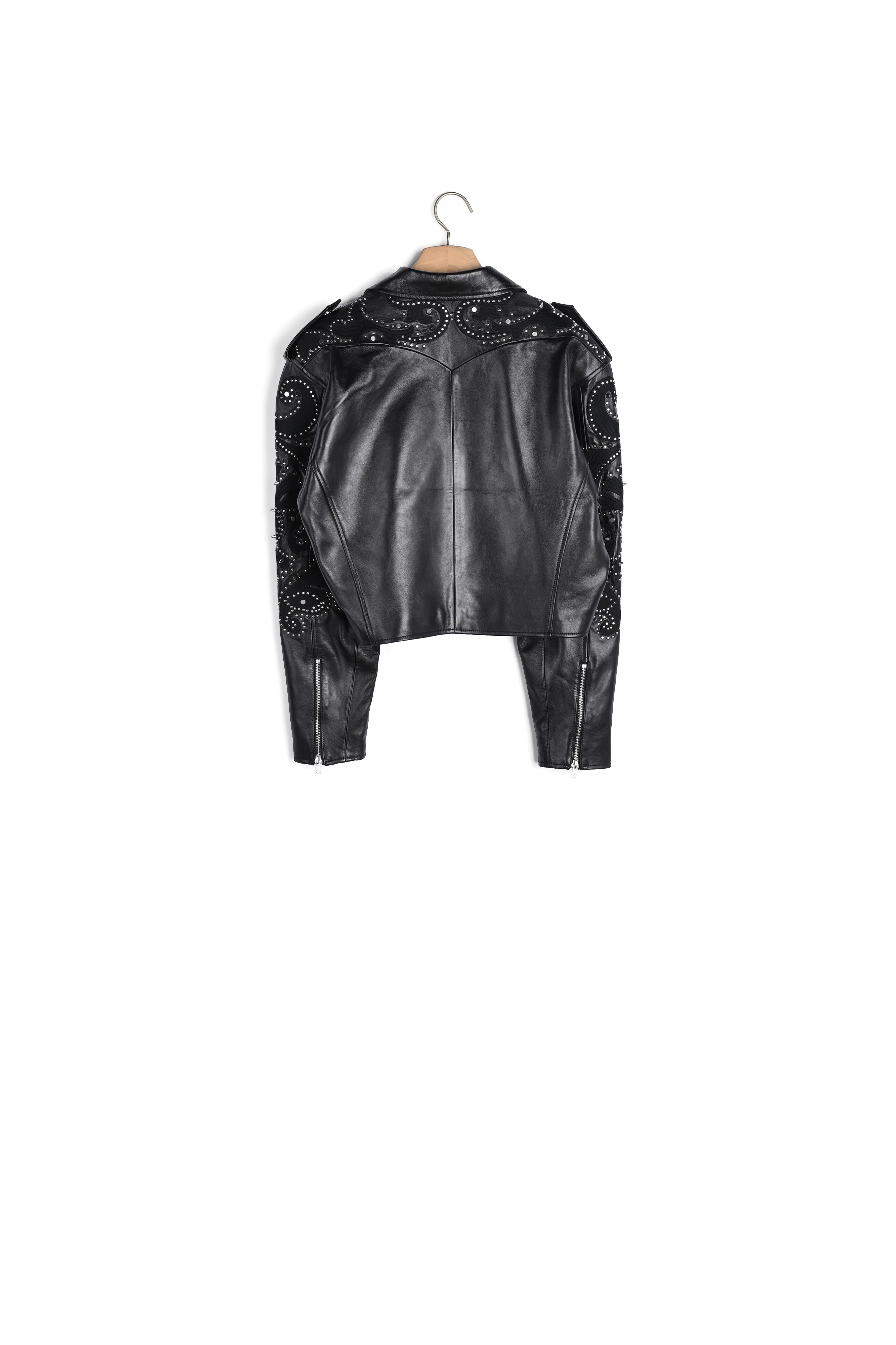 Blouson Cuir Noir Sandro seconde main