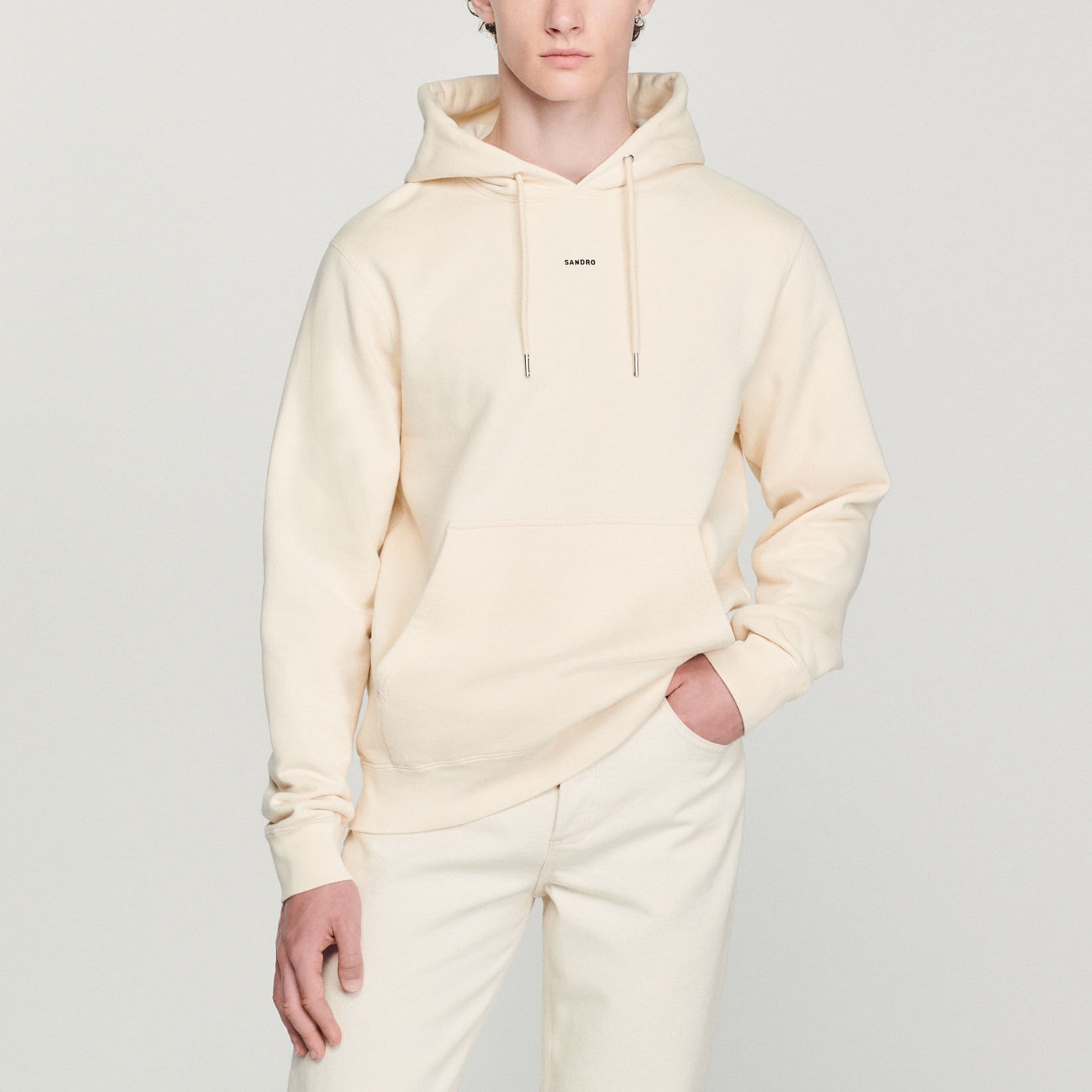 Sweatshirt Ecru Sandro seconde main