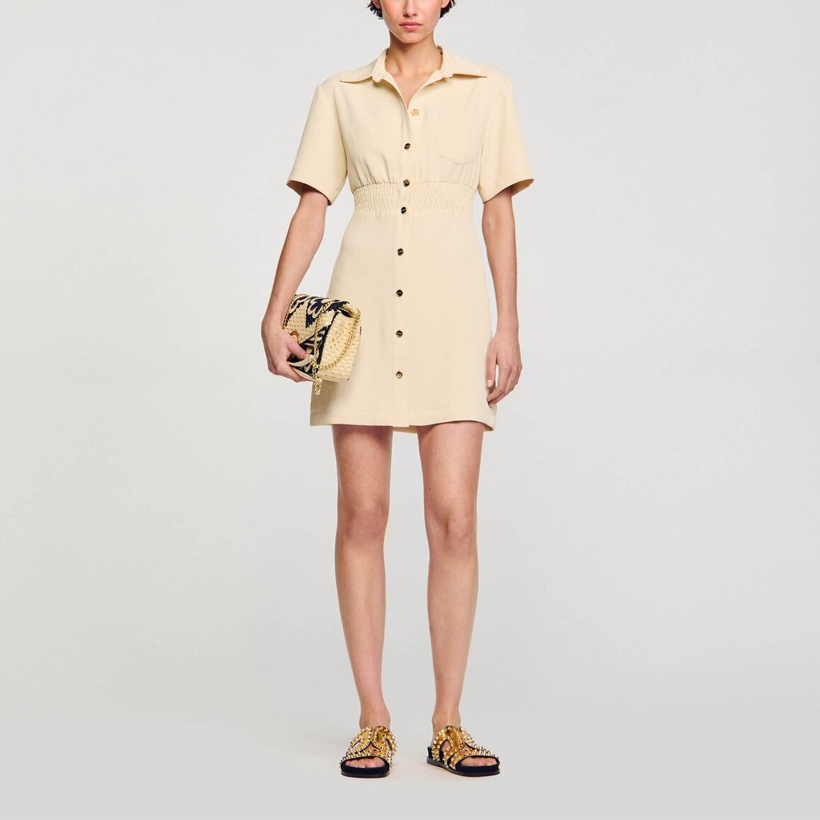 Robe courte boutonnée Sandro seconde main