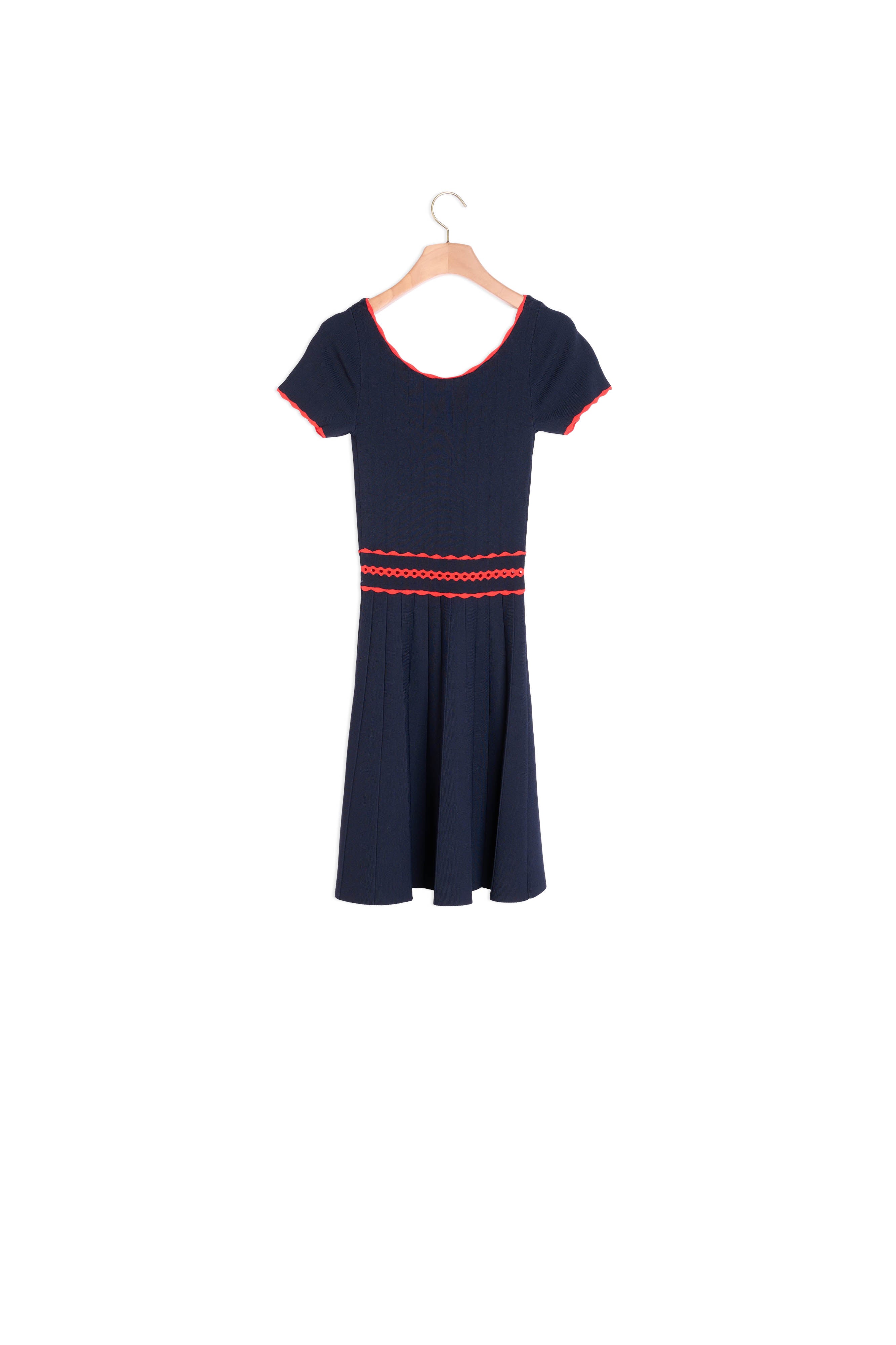 Robe en maille courte plissée Sandro seconde main