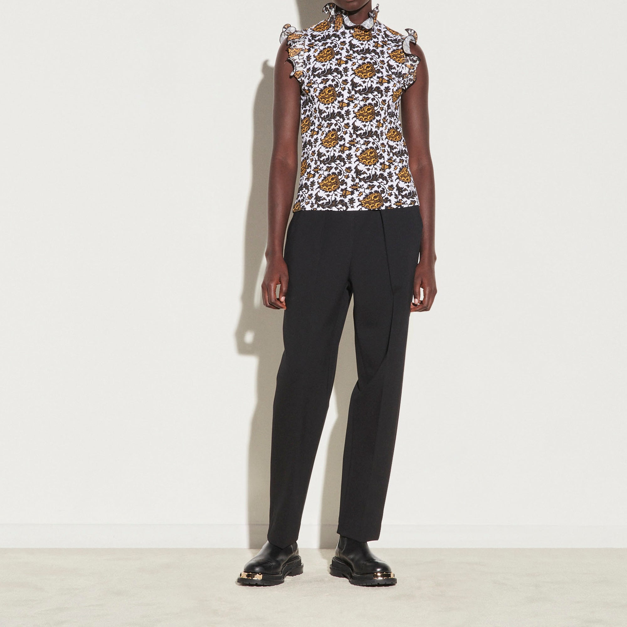 Débardeur imprimé à volants Sandro seconde main