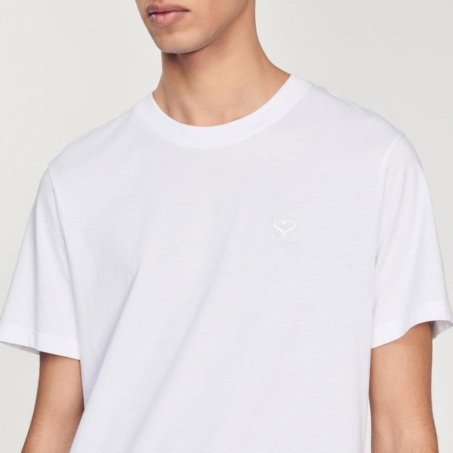 TEE SHIRT blanc Sandro seconde main