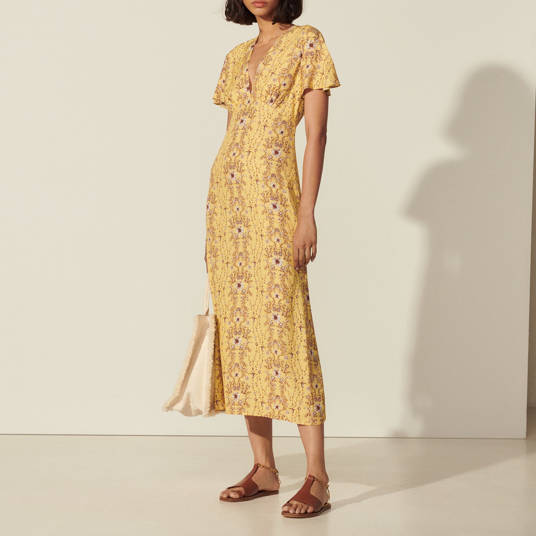 Robe longue imprimée Sandro seconde main