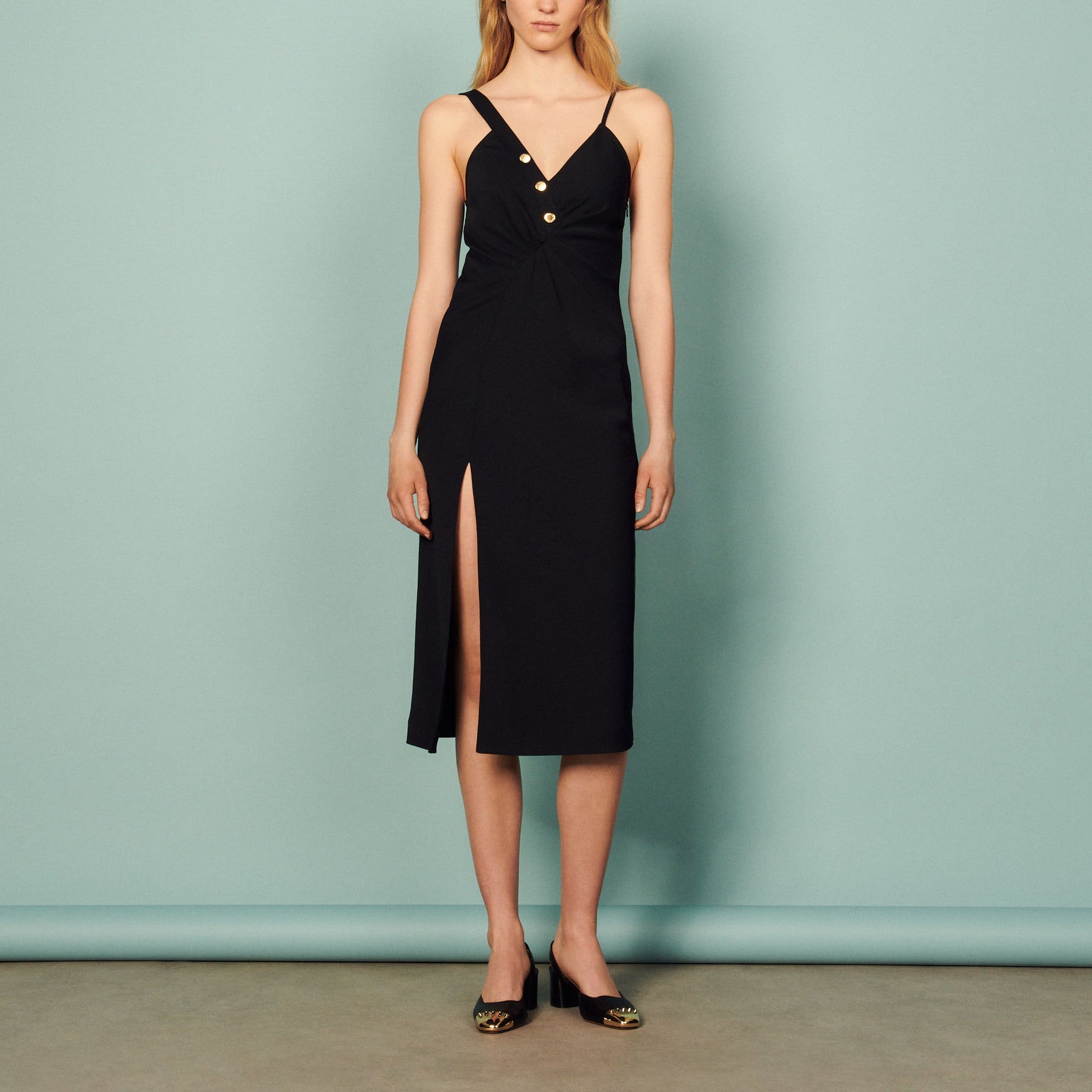 Robe longue fendue Sandro seconde main