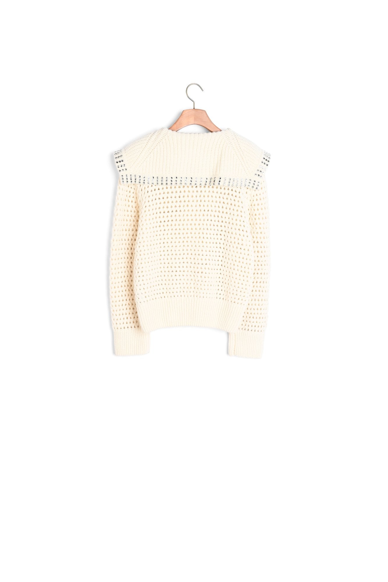 Pull en laine à col vareuse Sandro seconde main