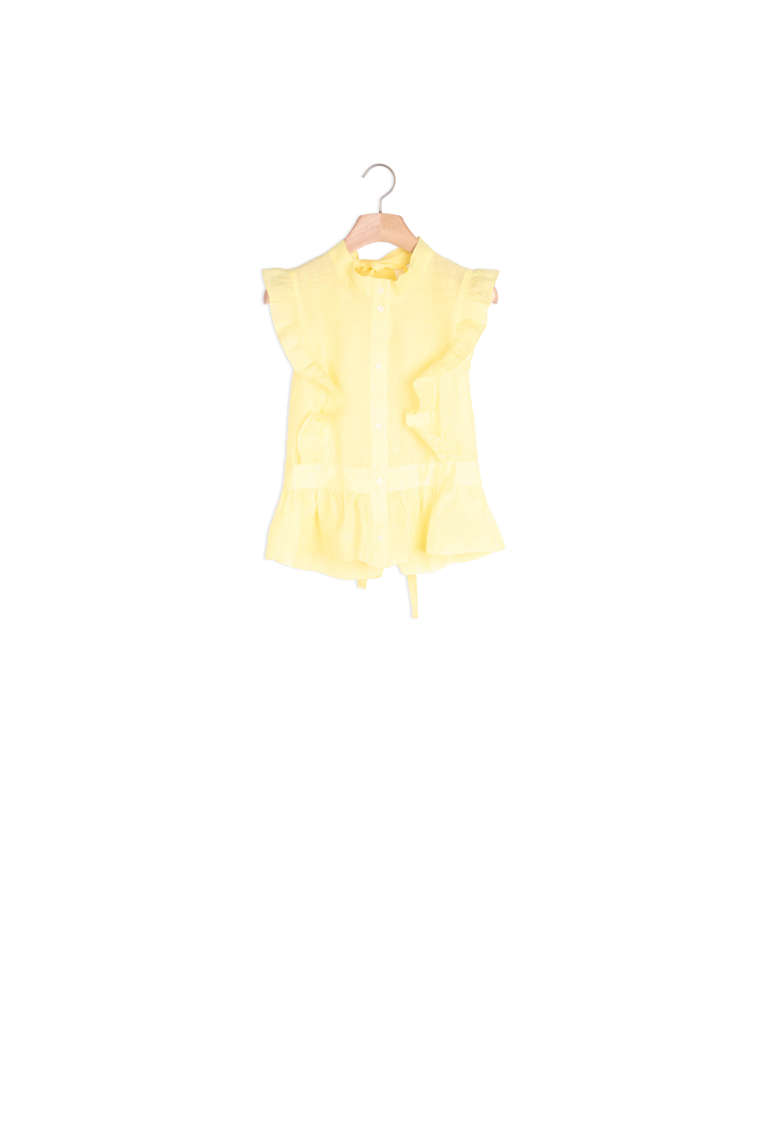 Chemisier volanté ouvert au dos Sandro seconde main